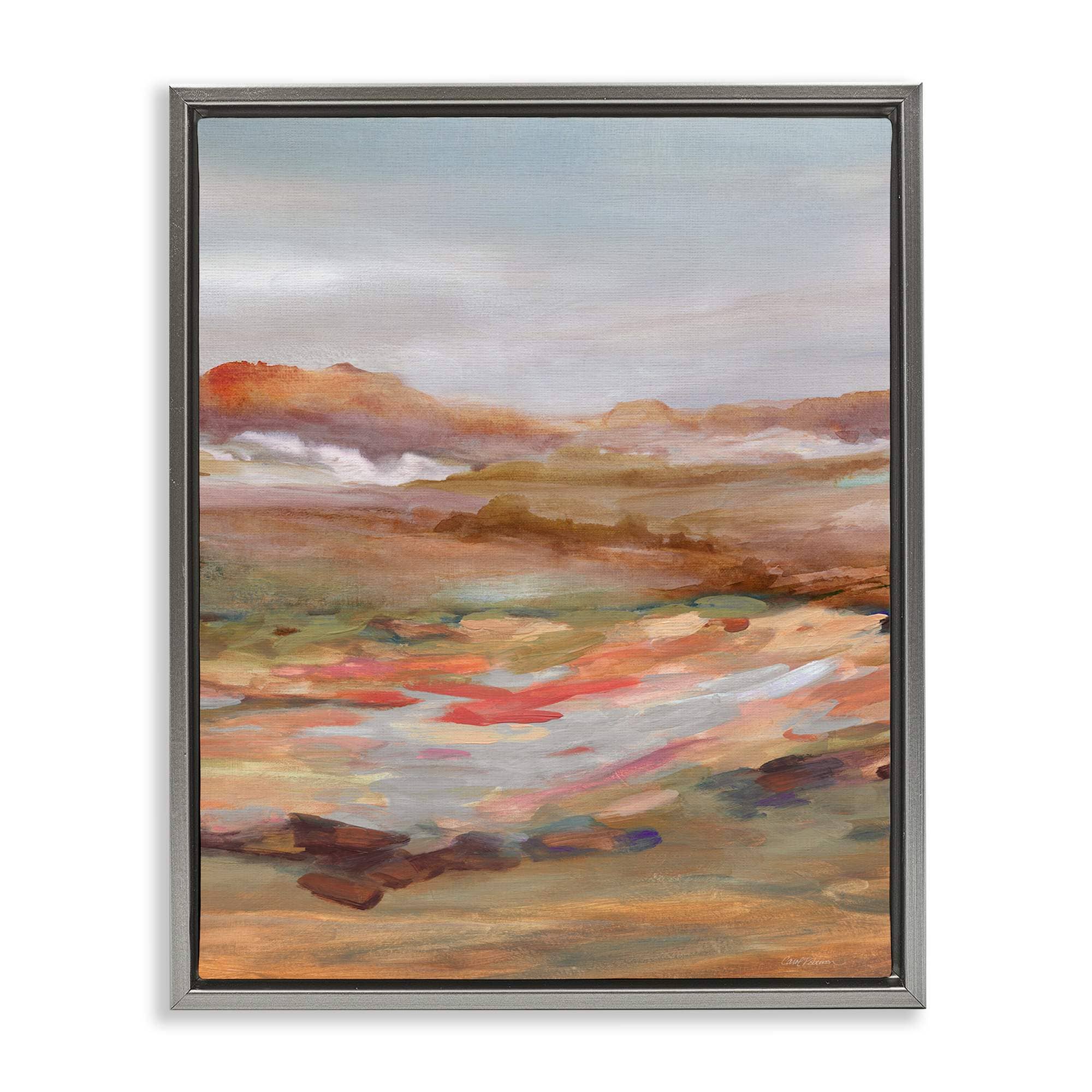Stupell Industries BS-286-FFL-24X30 Dynamic Abstract Desert Gray Framed Floater Canvas Wall Art By Carol Robinson 25 x 31