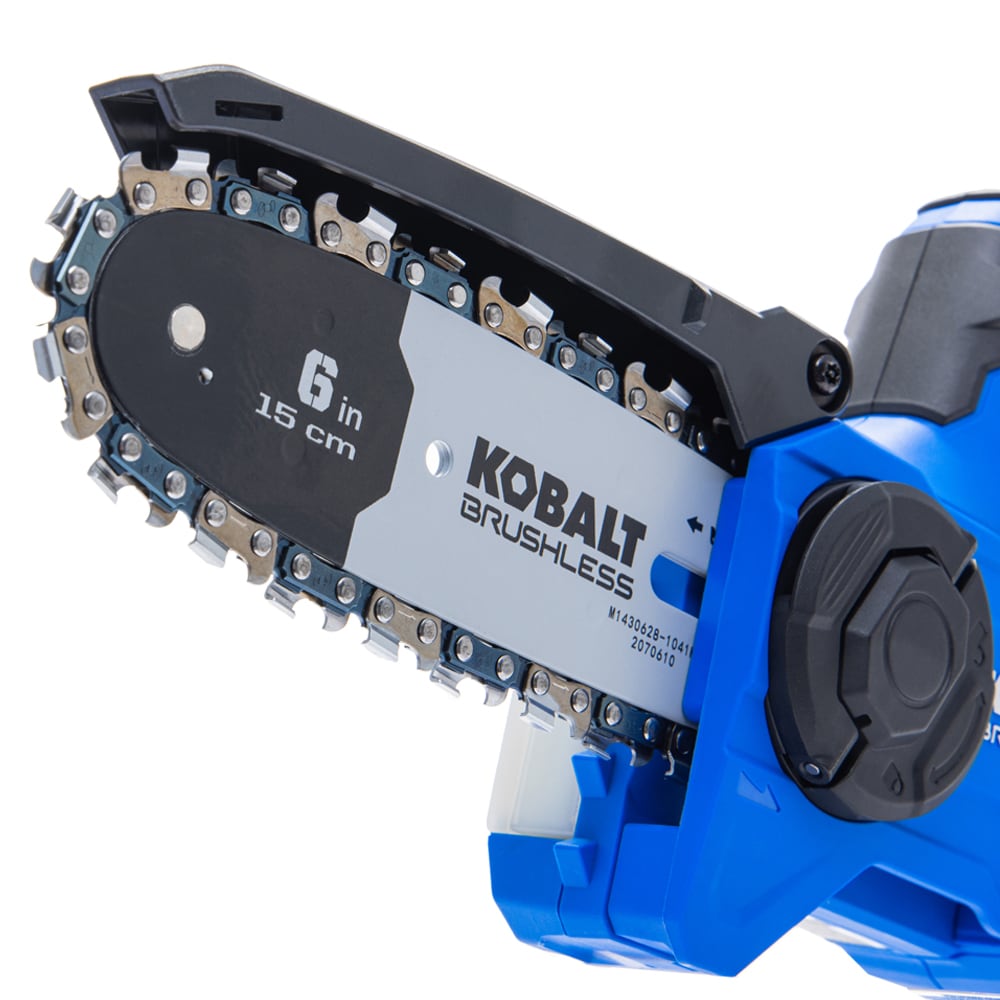 Kobalt 24 Volt 6 In Brushless Cordless Electric Chainsaw 2 Ah Battery