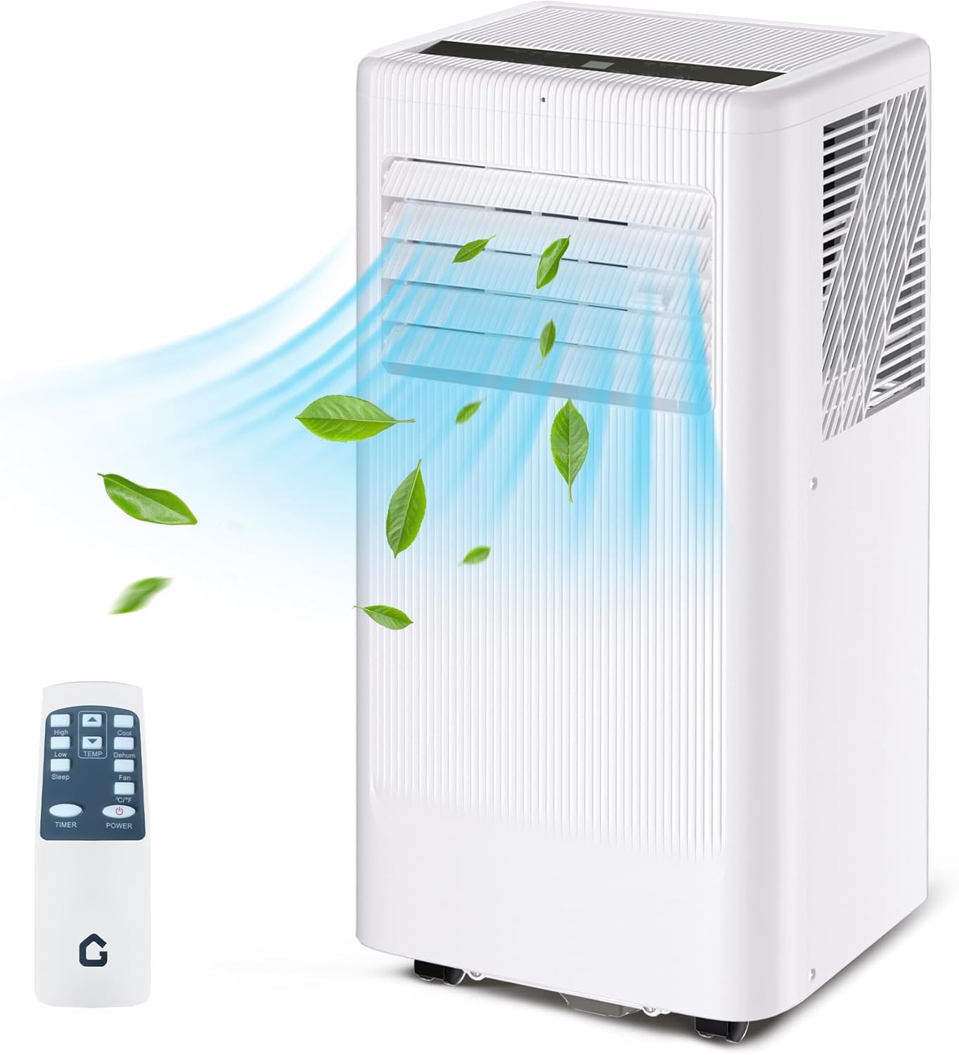 Qeetex 808-336UFH8G 10000 BTU Portable Air Conditioners - 3-In-1 Free Standing Cooling AC - Evaporative Air Cooler - 3 IN 1 Portable AC Unit with Remote Control/LED Display/24Hrs Timer/Window Installation Kit