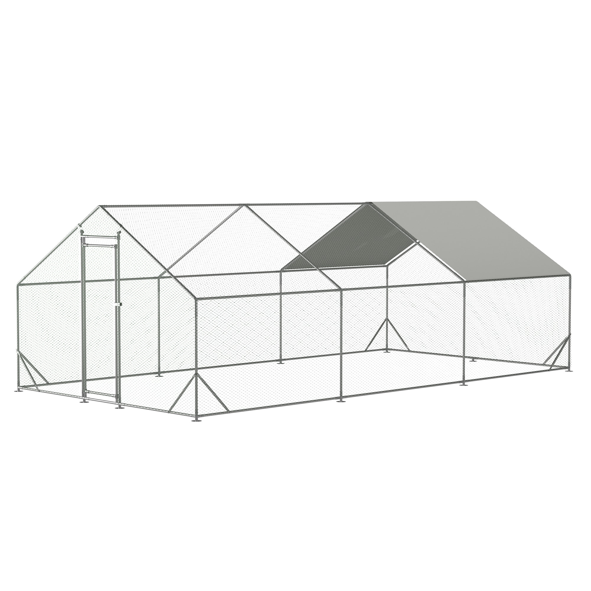 Kahomvis CX-QPW1-940 Silver Metal Chicken coop