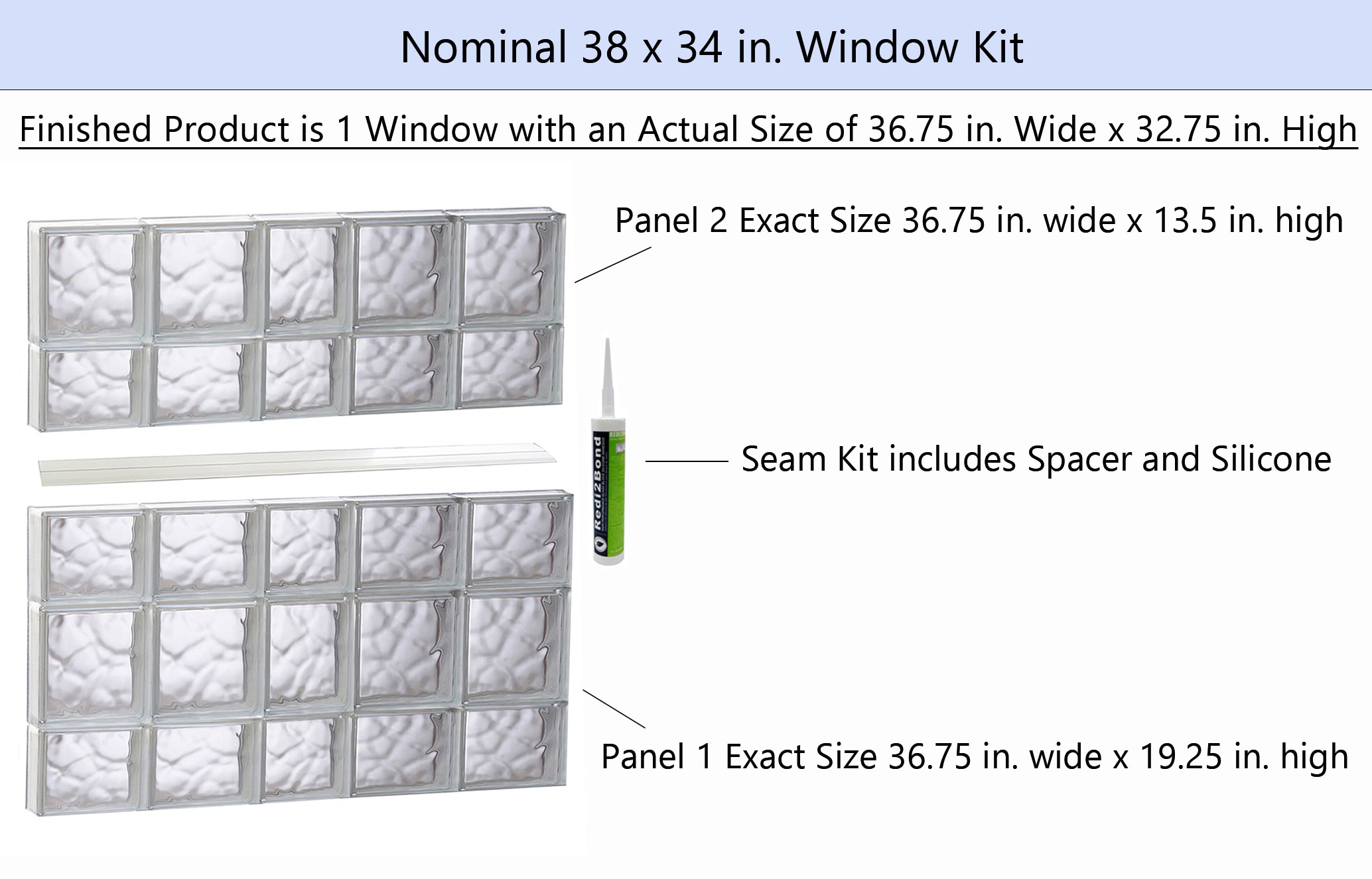 REDI2SET S3834DC Glass-Block-Windows - View #2