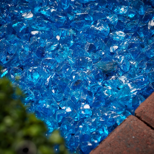 Dragon Glass Sea Blue 20 Lb, Blue Glass Landscaping Rocks
