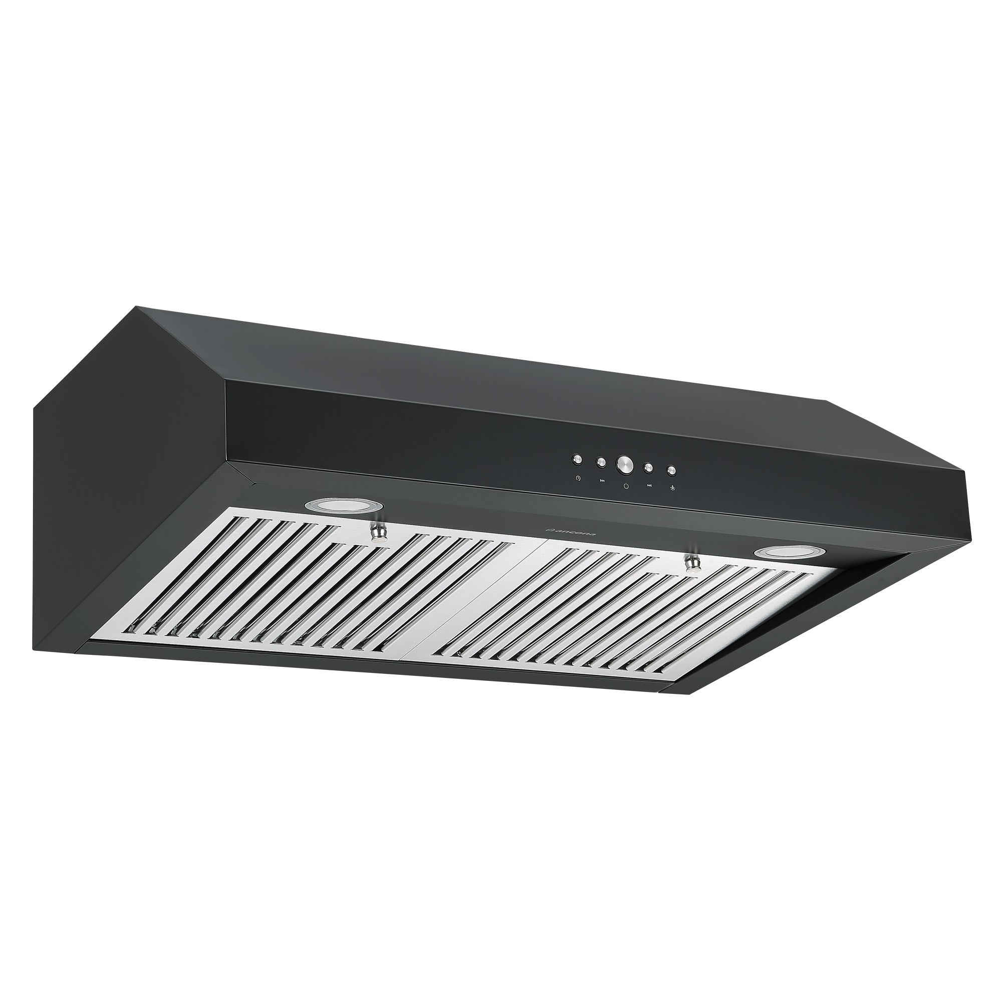 Ancona AN-18042BLK 30-in 440-CFM Ducted Black Under Cabinet Range Hoods Undercabinet Mount