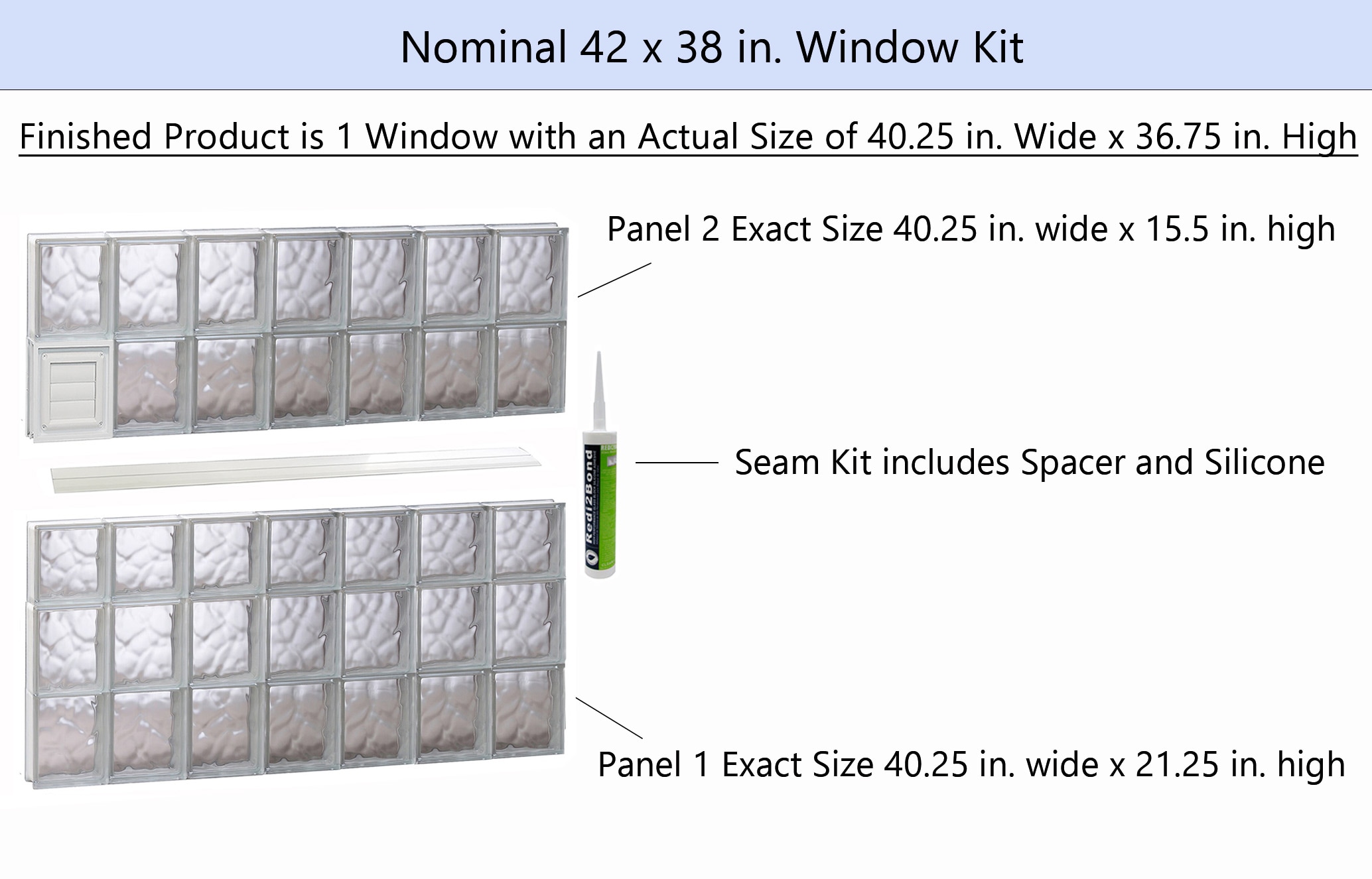 REDI2SET D4238DC Glass-Block-Windows - View #2