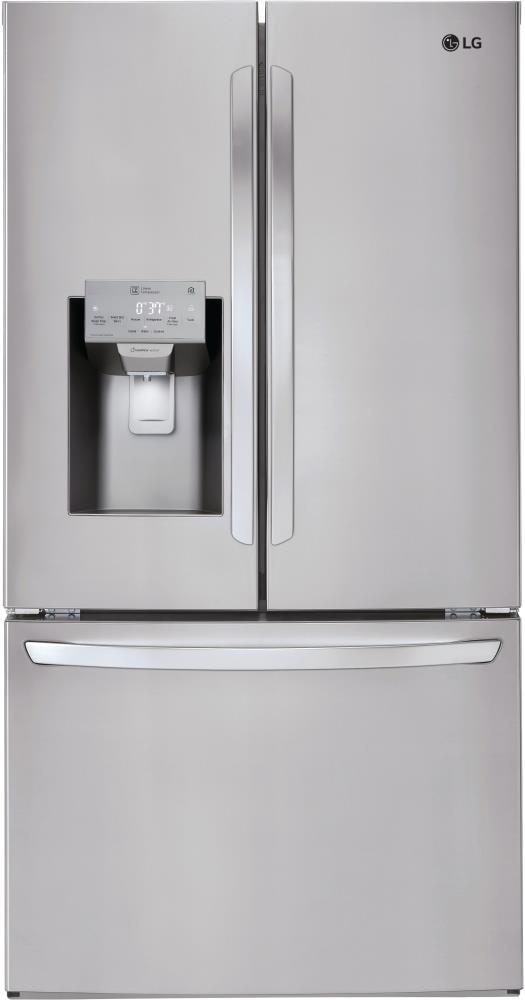 LG Smart Wi-Fi Enabled 26.2-cu ft French Door Refrigerator with Dual Ice Maker (Printproof Stainless Steel) ENERGY STAR | LFXS26973S
