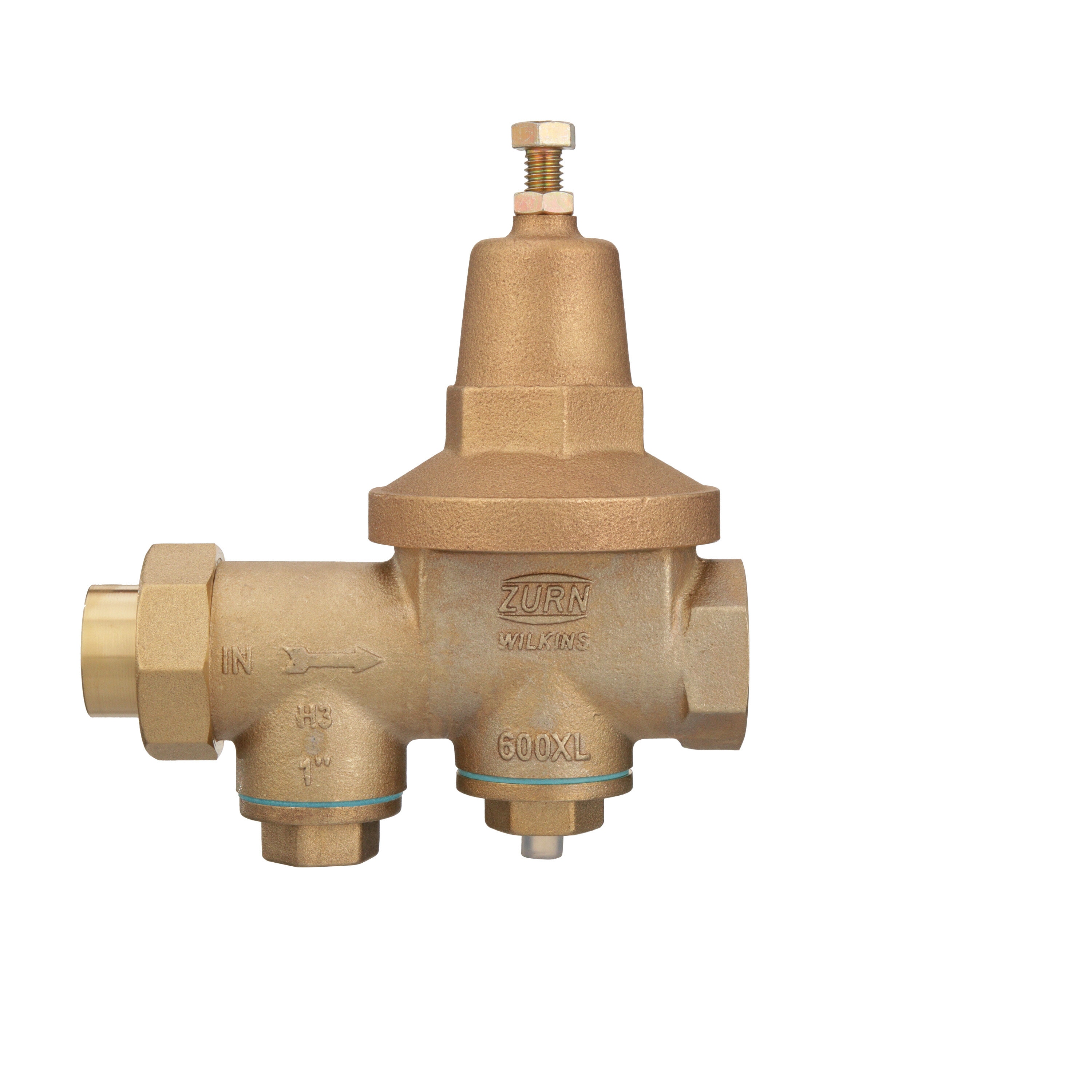 Zurn Wilkins 112-600XLC 1-1/2-in Copper sweat Bronze Pressure reducing valve