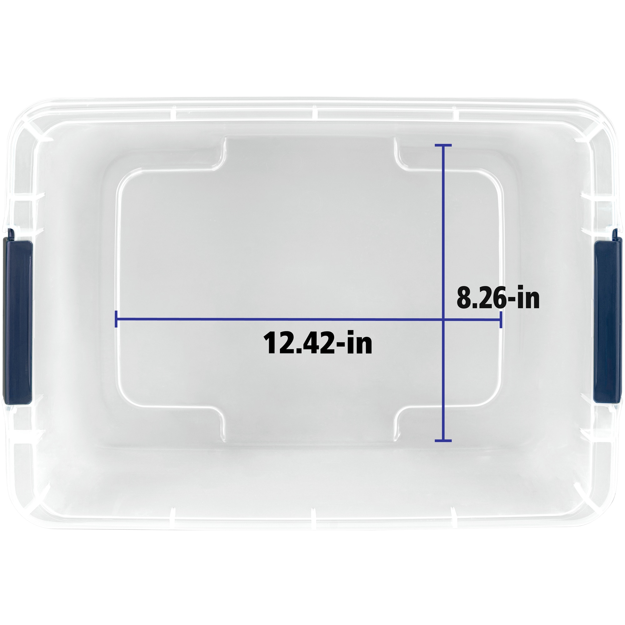 Project Source Small 1.625-Gallons (6.5-Quart) Clear, White Tote with Latching Lid | 7249LWS-010-000-759