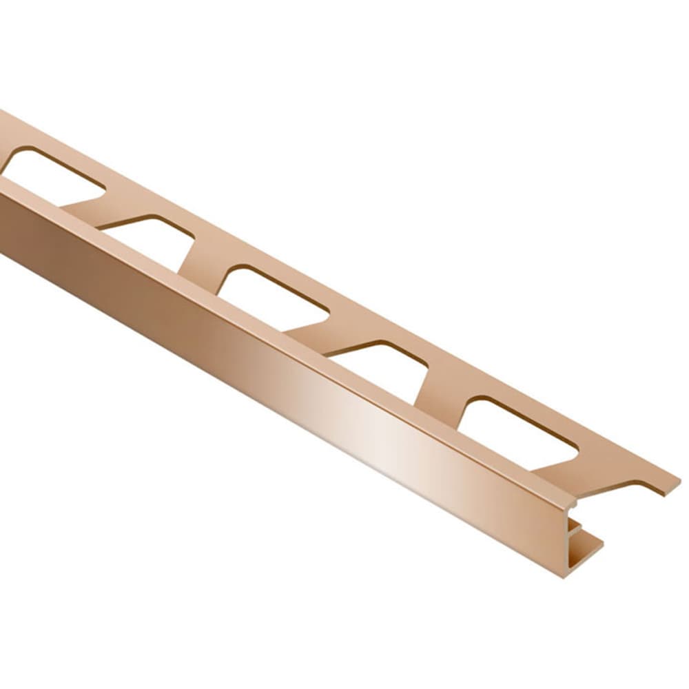 Schluter Systems A80AKG Schiene 0.313-in W x 98.5-in L Polished Copper Anodized Aluminum Aluminum L-angle Tile Edge Trim