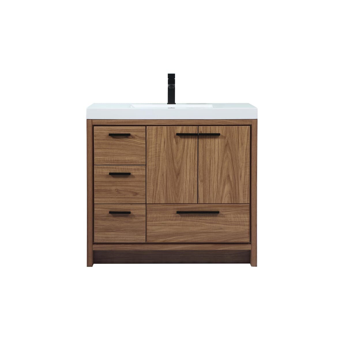 Simply Living Home Weston 36 inch Single Bathroom Vanity in Walnut Brown