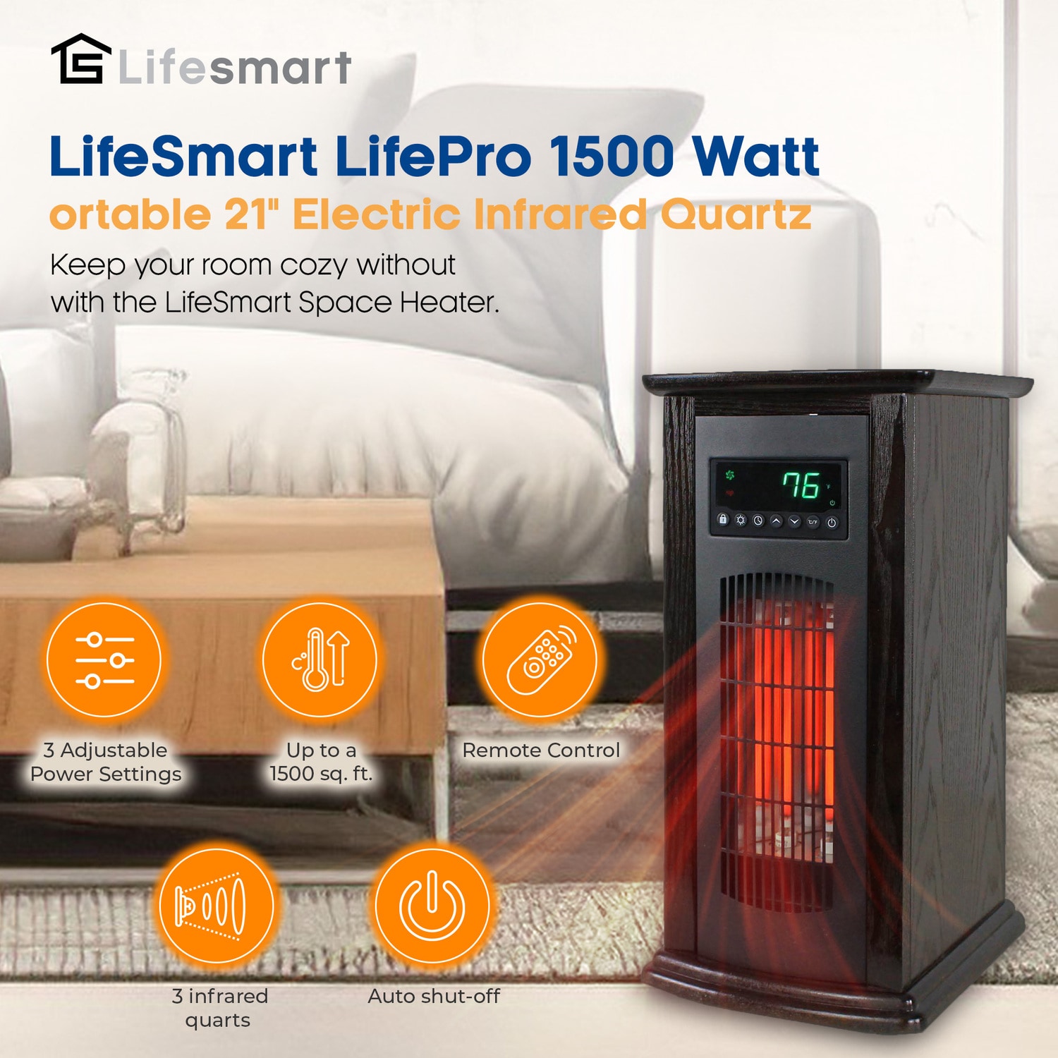Lifesmart 47881 Portable-Electric-Heat - View #3
