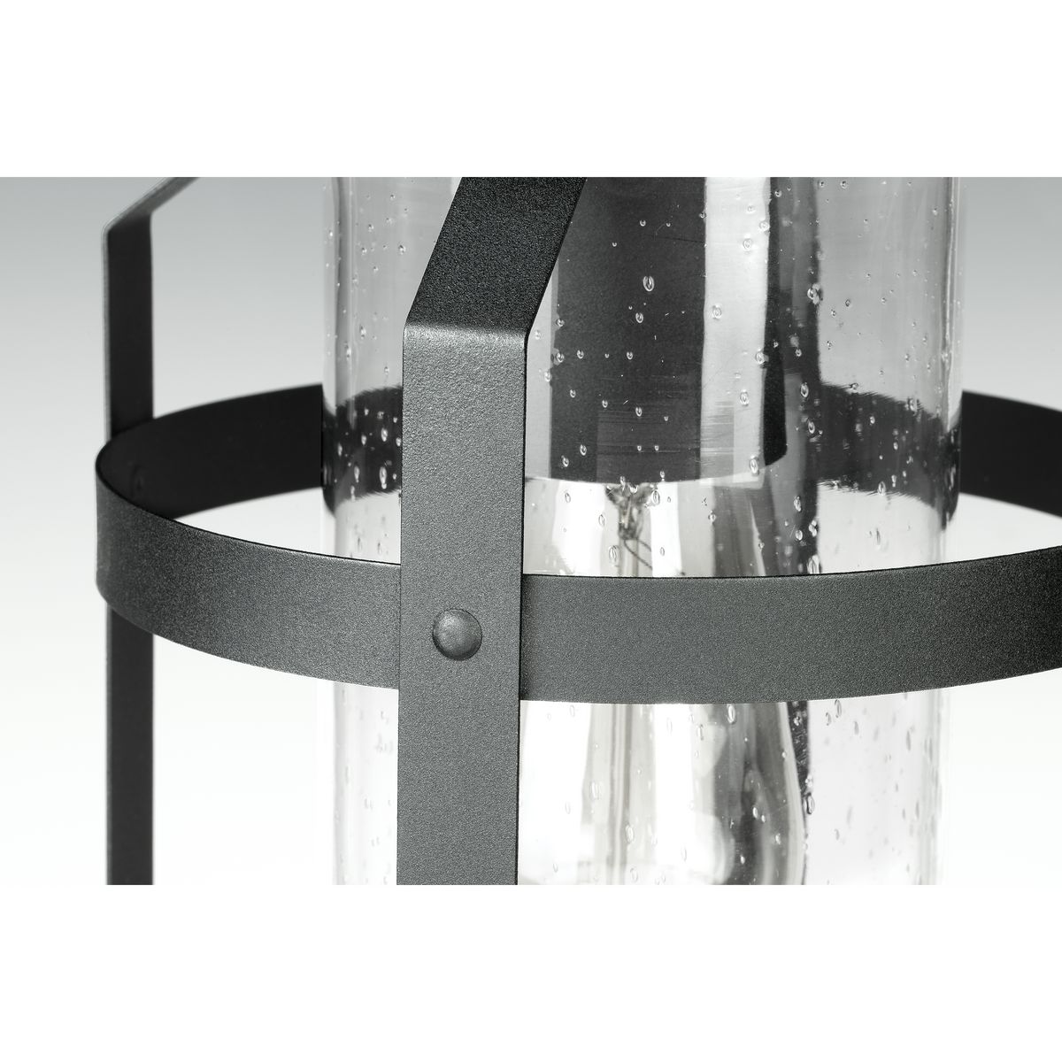 Haslett Black Textured Glass Outdoor Hanging Lantern