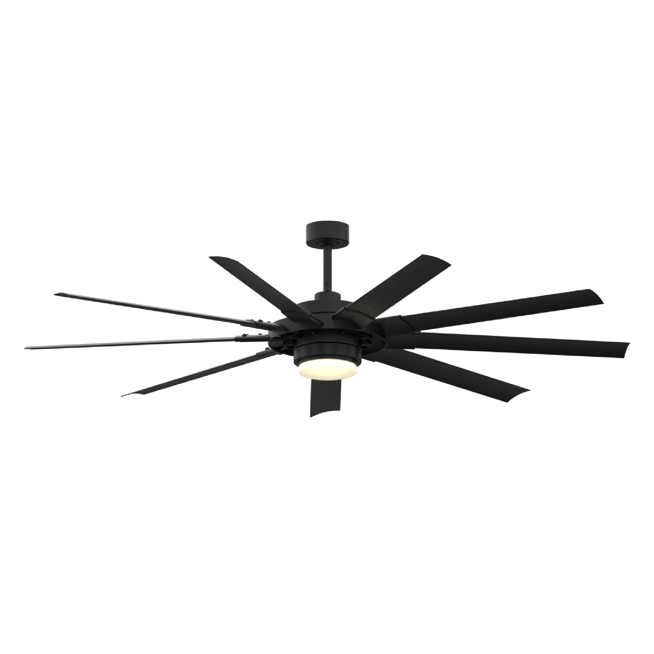 Slinger v2 72-in Matte Black Color-changing LED Indoor/Outdoor Ceiling outlets Fan