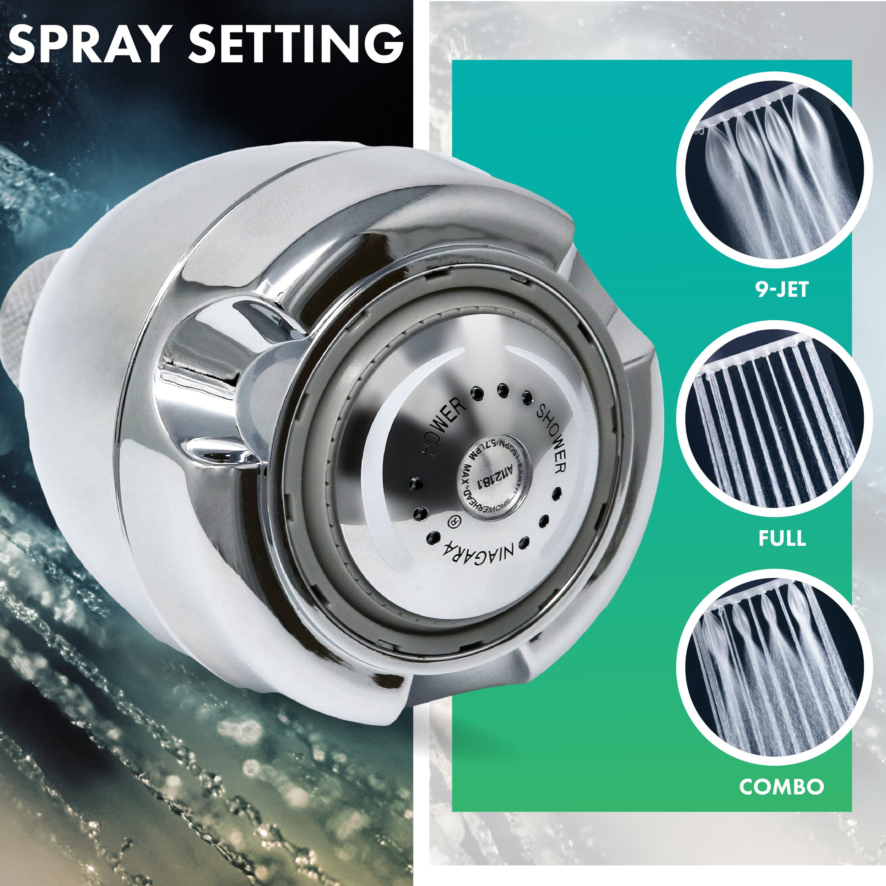 Niagara Conservation N2920CH Fixed-Showerhead - View #4