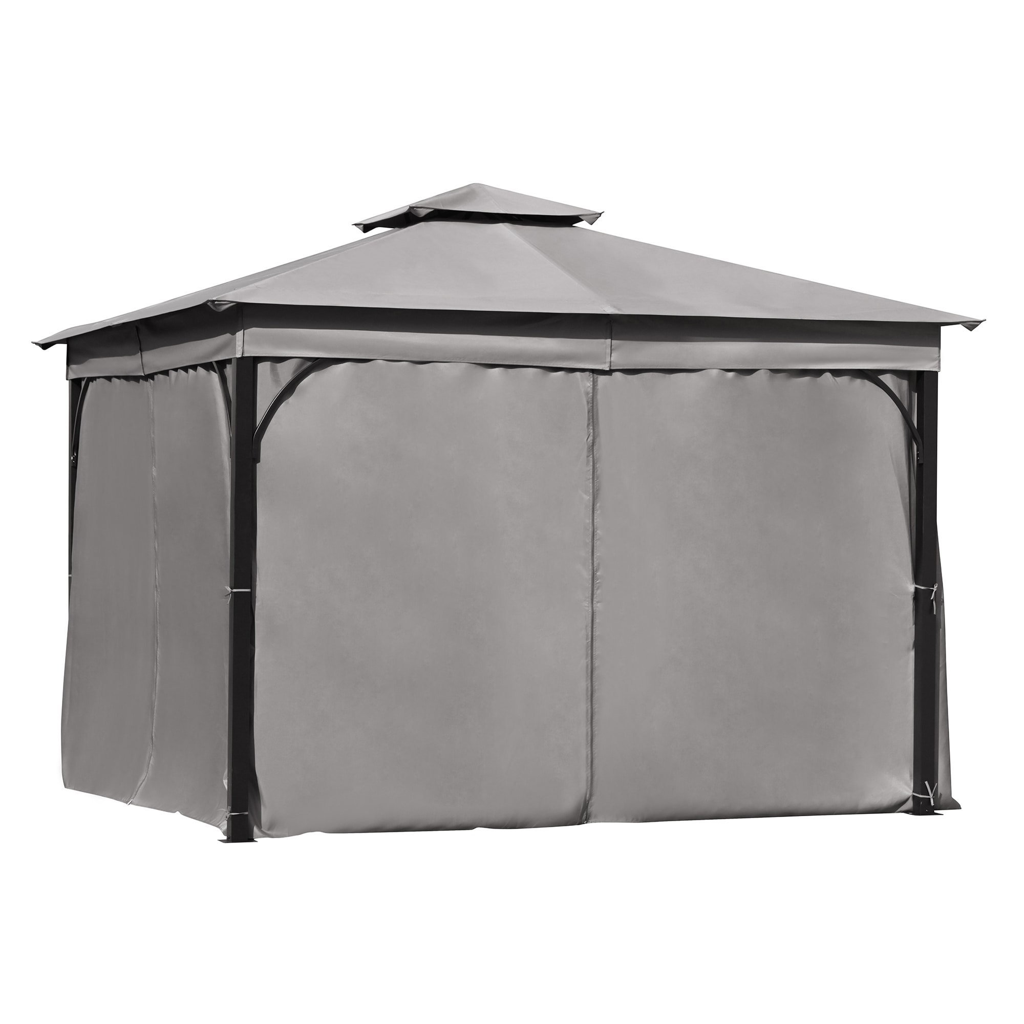 SINOFURN SYB260042GY Wood-Resin-Gazebos - View #12
