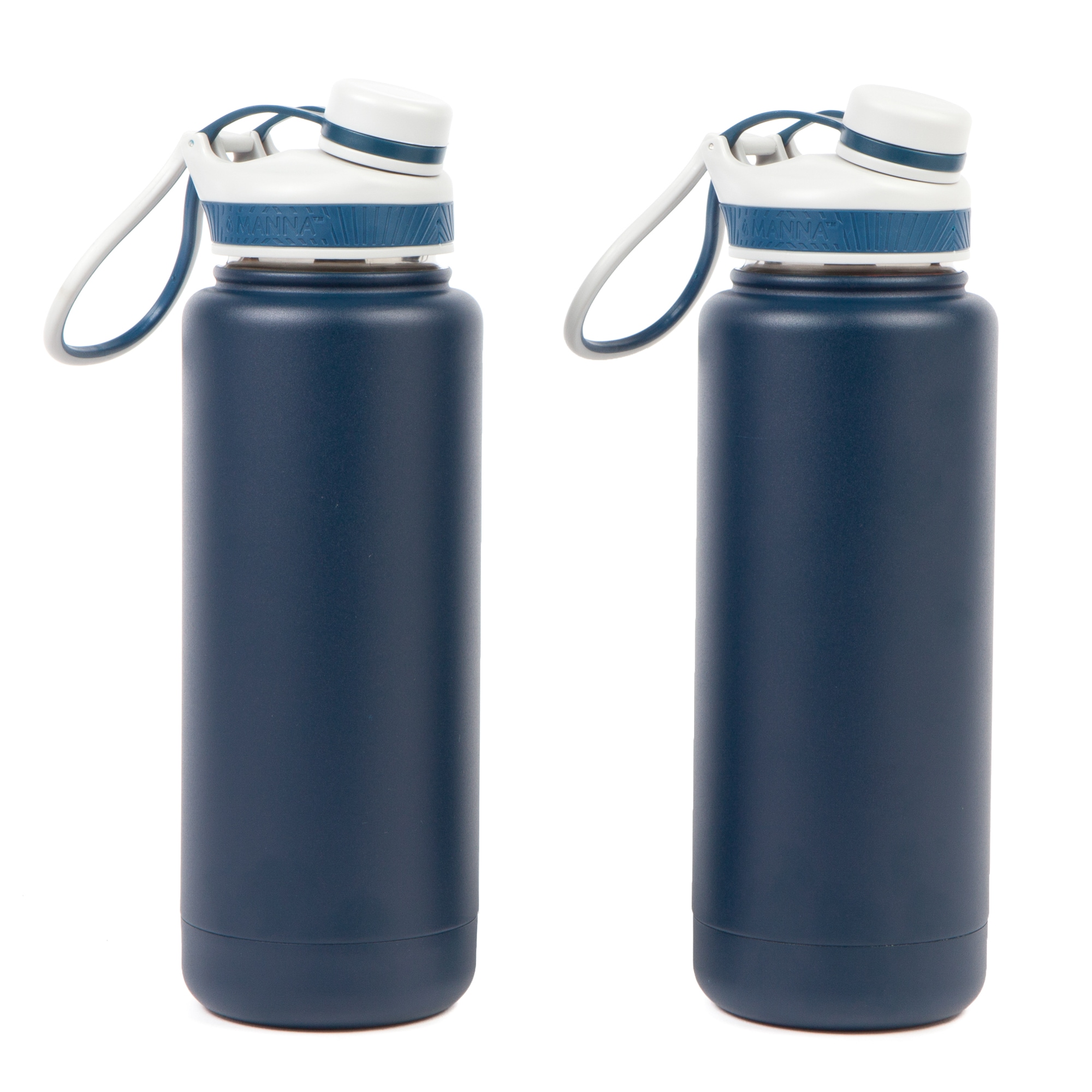 2 Pack 34 oz Stainless Steel Vaccum Insulated Water Bottle 3 Lids