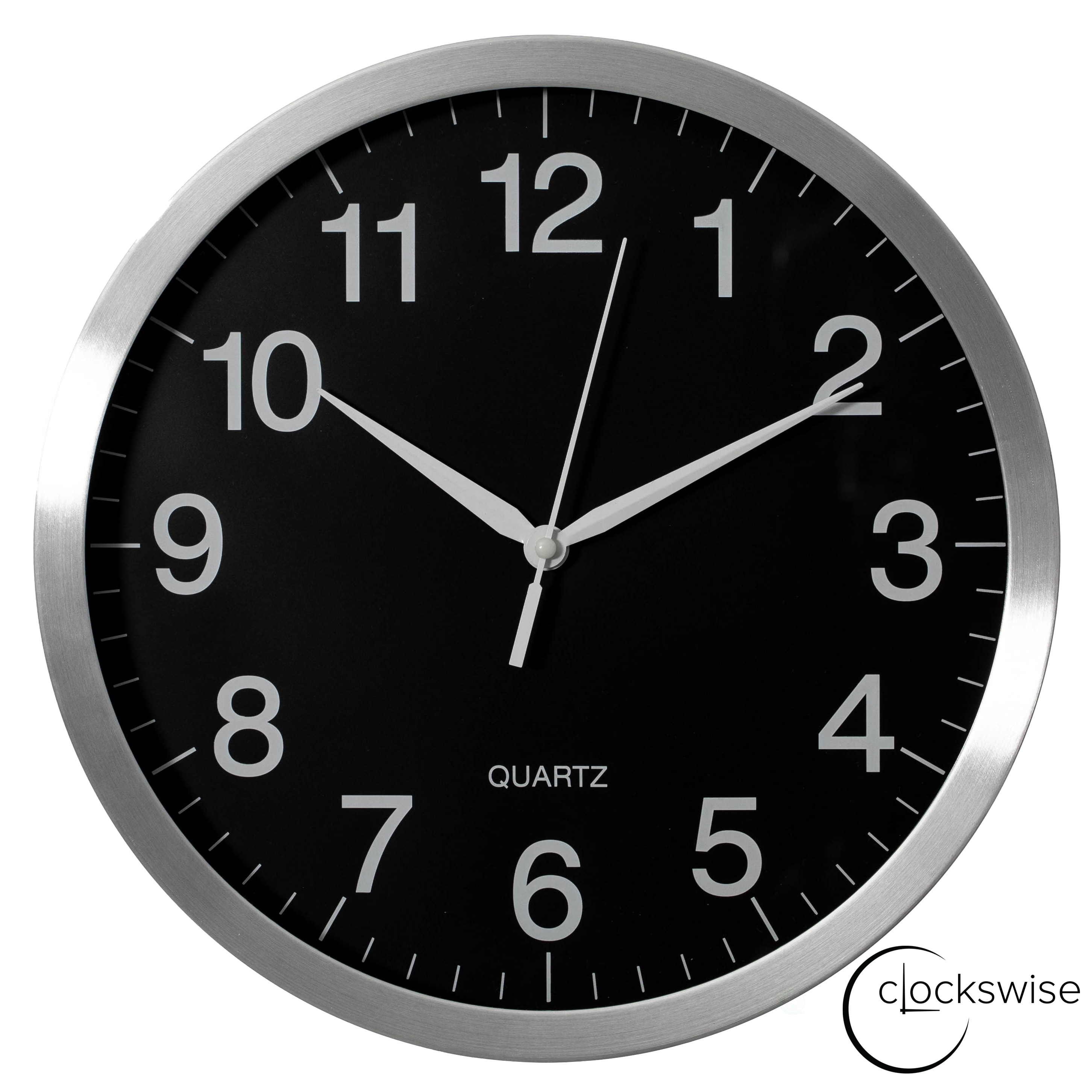 Clockswise QI004745.BK.14 Analog Round Wall Modern