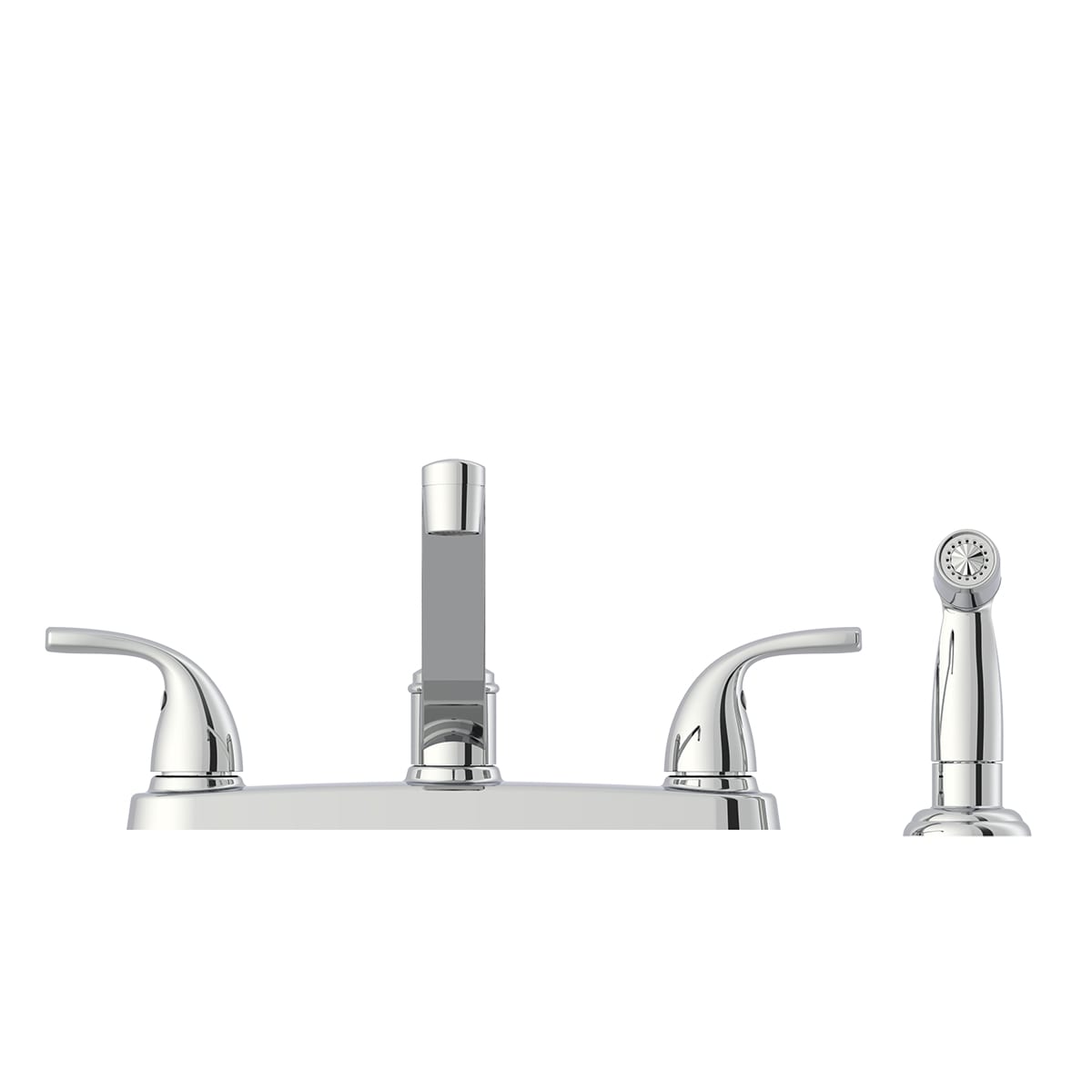 Project Source Dover Chrome Double Handle Low-arc Kitchen Faucet