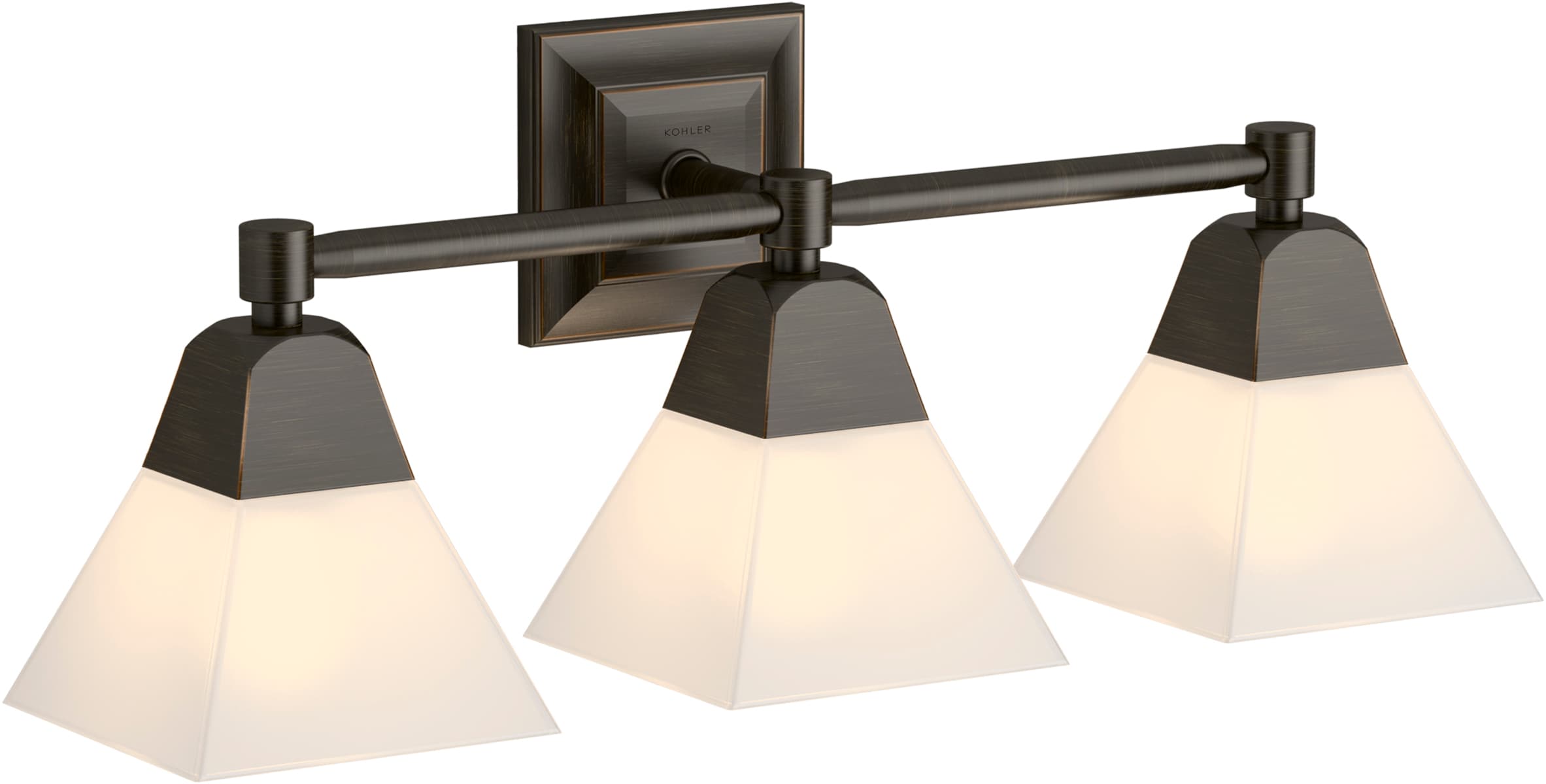 KOHLER 23688-BA03-BZL Memoirs 24.19-in W 3 -Light Oil-rubbed Bronze Wall Sconce