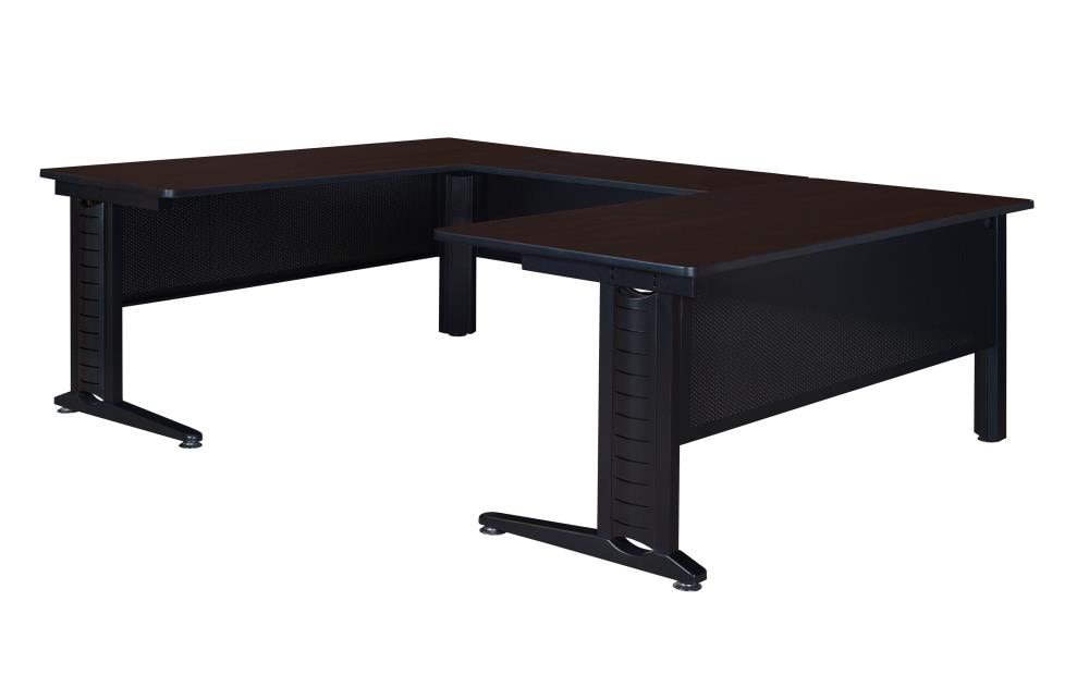 Regency MUDS723042MW Fusion 96-in Brown Modern/Contemporary U-shaped Desk