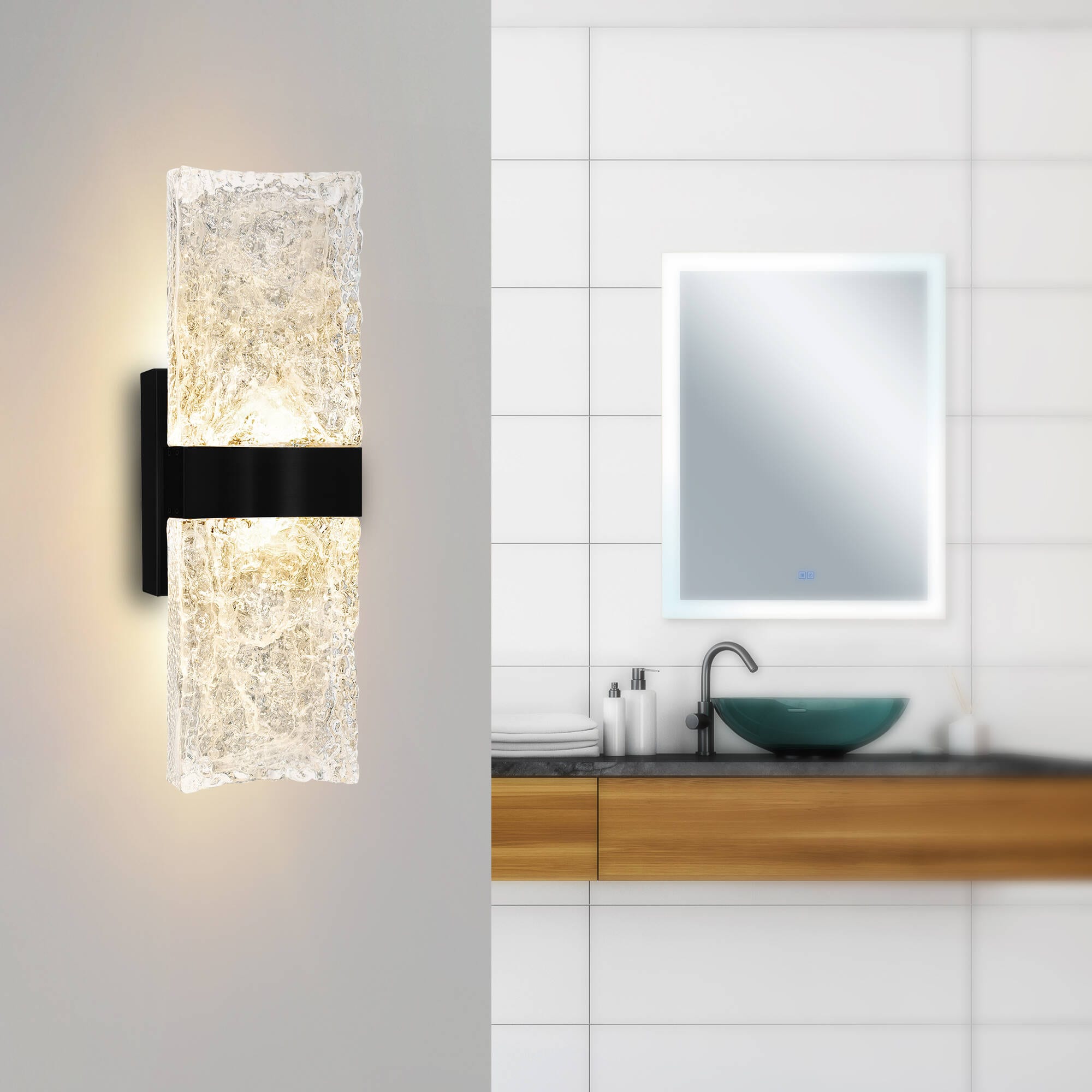 CWI Lighting 1587W20-2-101 Lava 6-in W 1 -Light Multiple finishes Black Integrated LED Wall Sconce