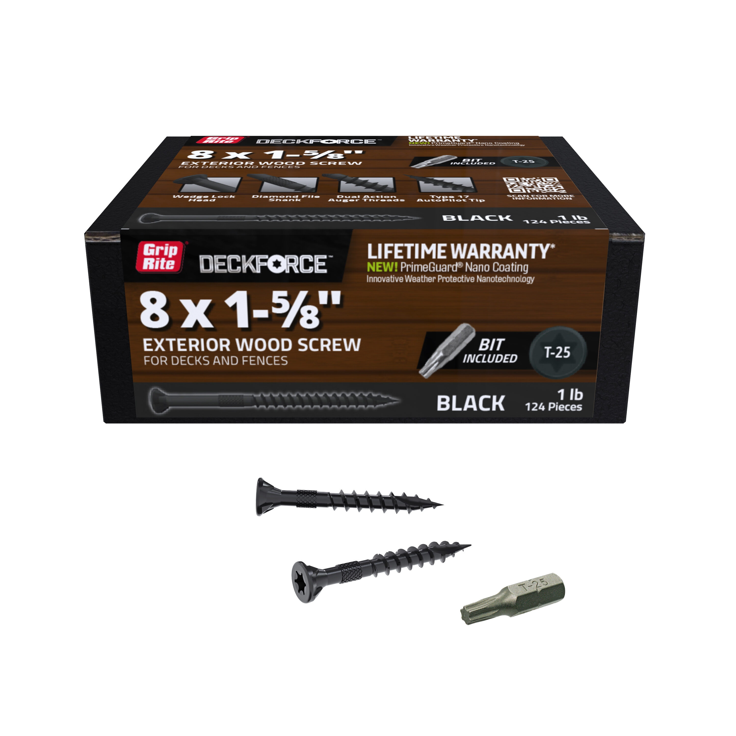 DeckForce by Grip Rite GRDF158STBLK1 Deck-Screws - View #2