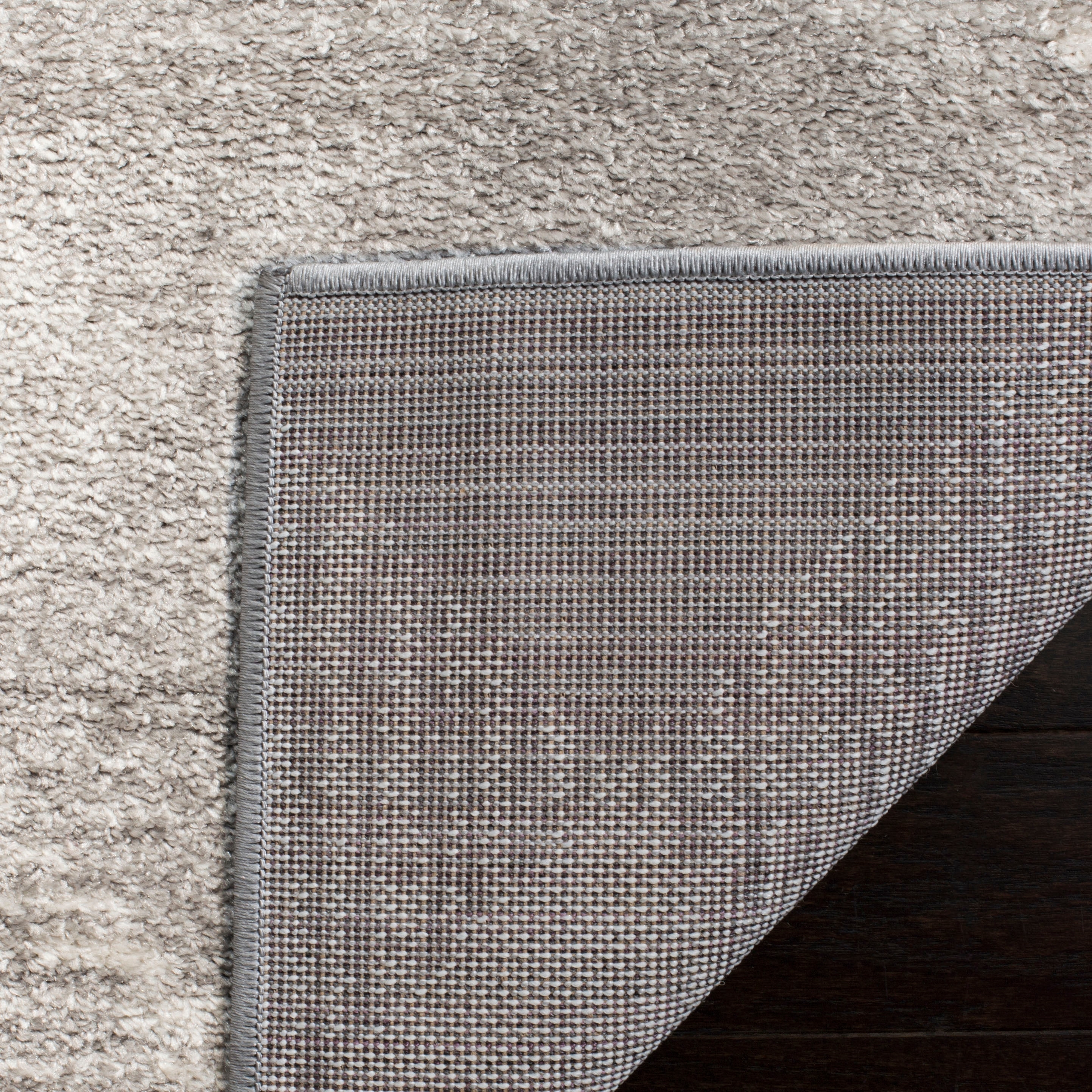 Gray Abstract Washable Reversible Synthetic Area Rug 9' x 12'