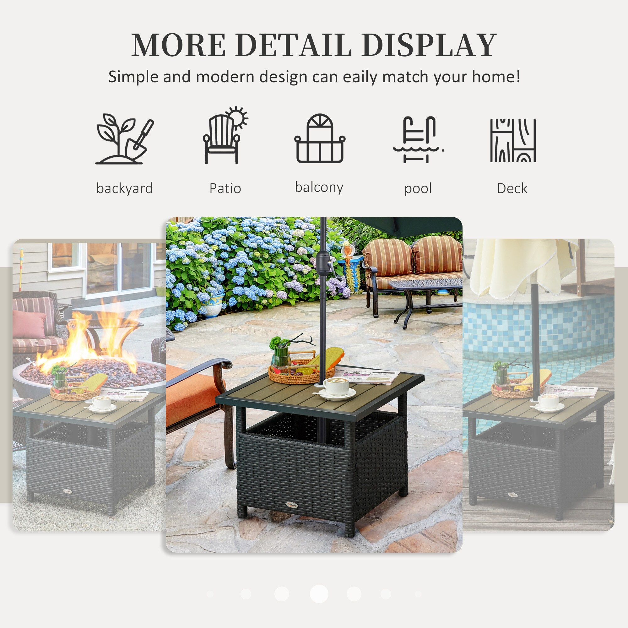 Forclover DASE-5274 Patio-Tables - View #8