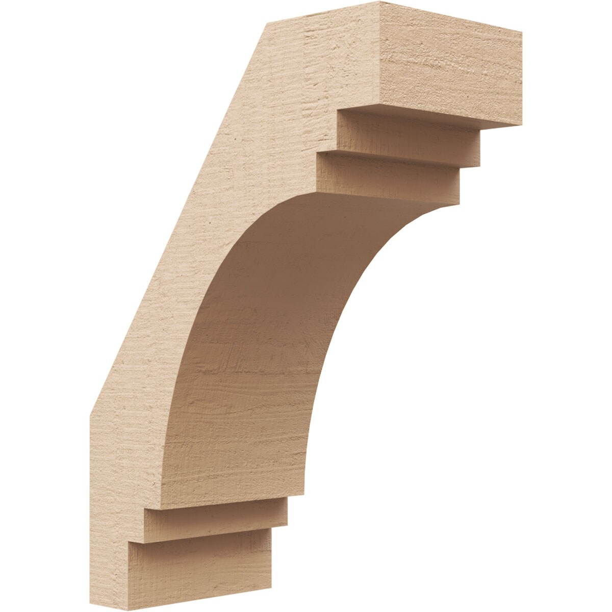Ekena Millwork BRCUR05X10X14PECRCPR 5-in x 14-in x 10-in Primed Urethane Pescadero Rough Cedar TimberThane Knee Brace