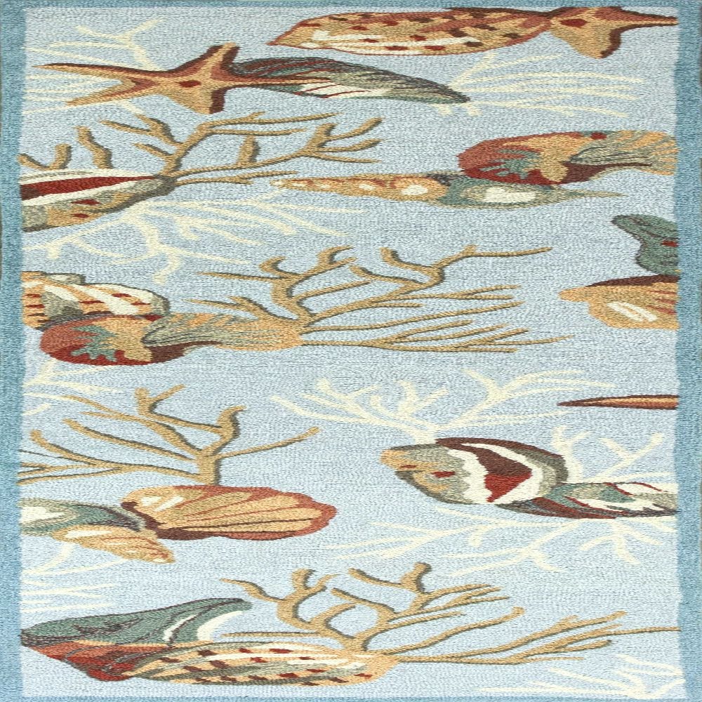 HomeRoots 353709 Bernadette 2 X 7 (ft) Blue Indoor Medallion Runner Rug
