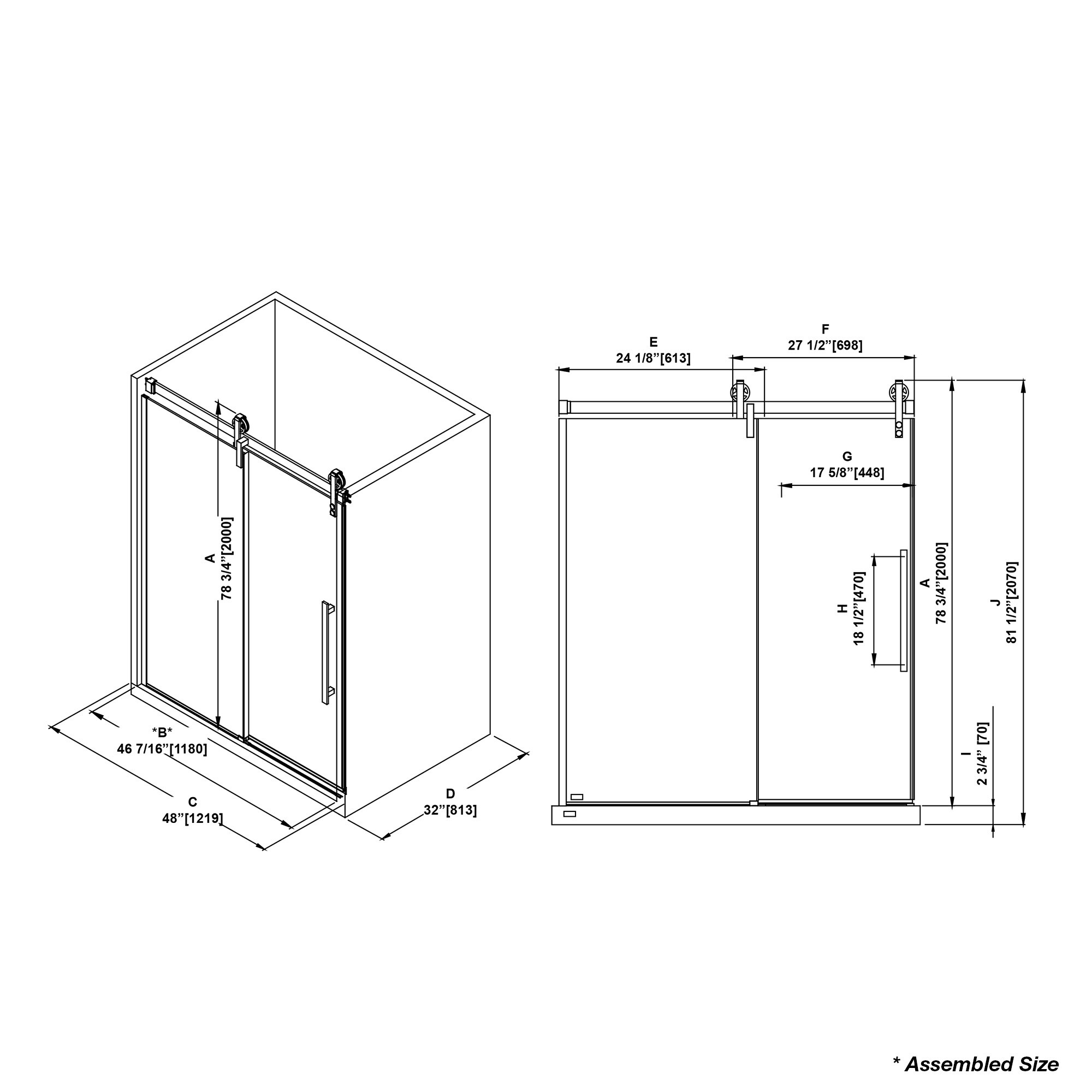 OVE Decors Sedona Satin Nickel 46-in to 48-in x 78.75-in Semi-frameless ...