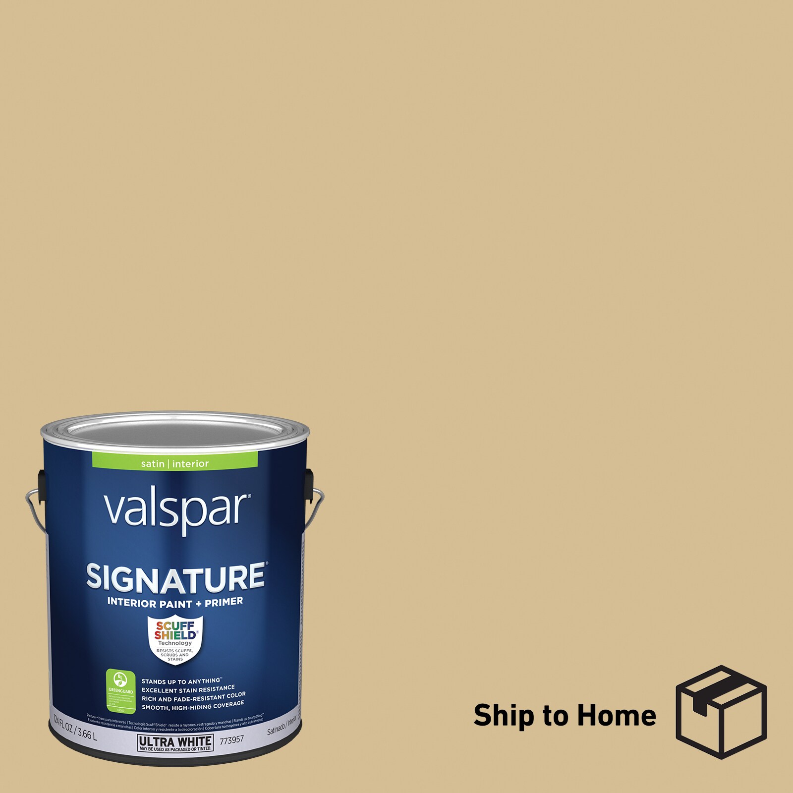 Valspar HGSW2176-2636588 Signature Satin Blonde HGSW2176 Latex Interior Paint Paint + Primer ( 1-gallon )