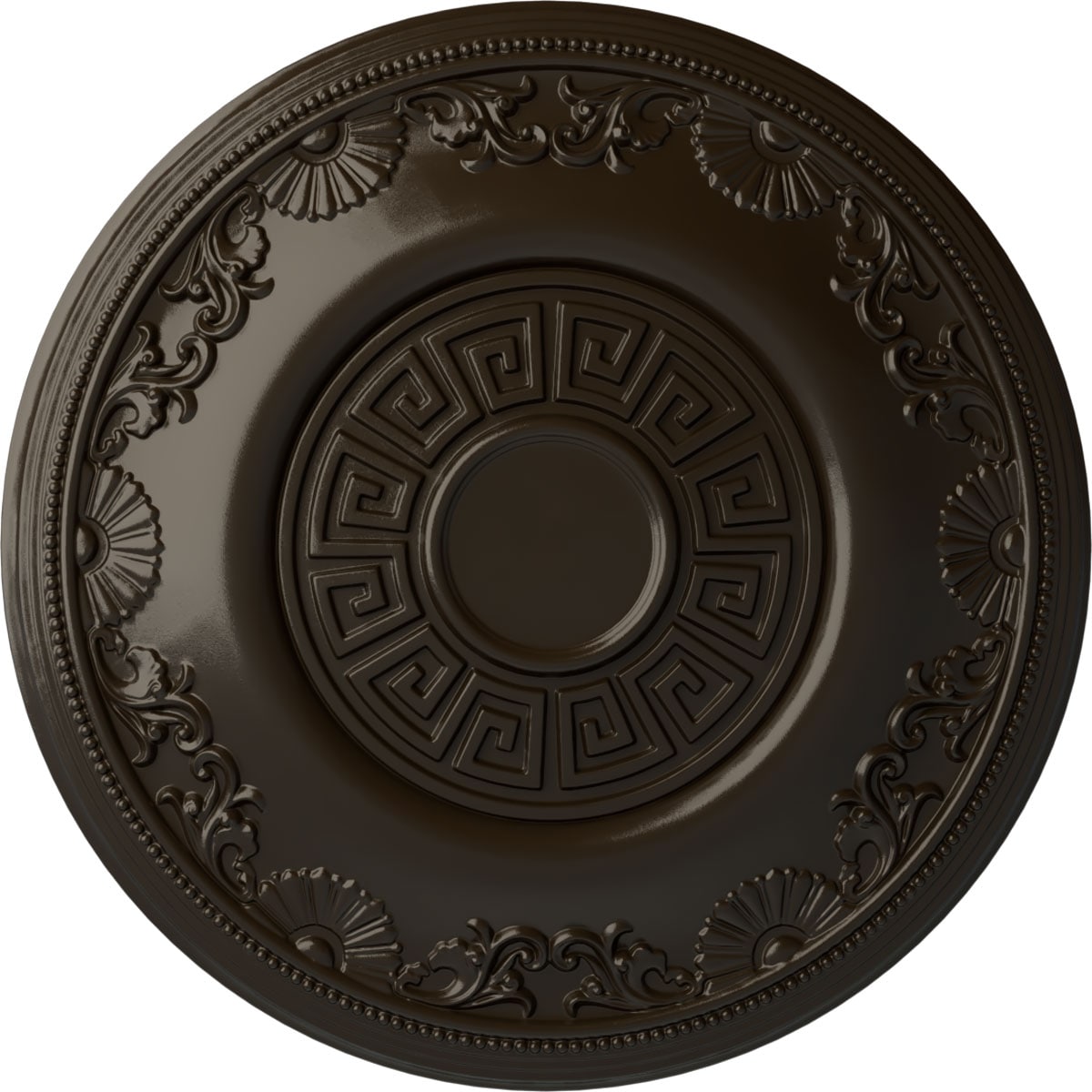 Ekena Millwork CM25NESHF Nestor 25.875-in W x 25.875-in L Painted Stone Hearth Polyurethane Whole Ceiling Medallion