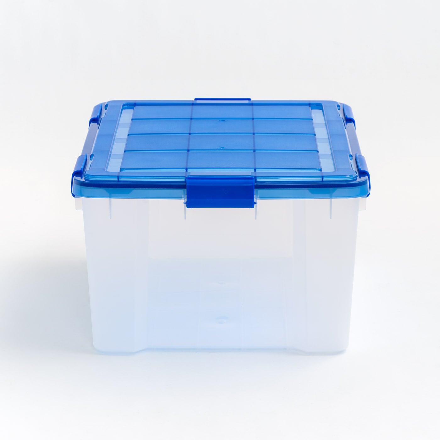 IRIS 3-Pack Stackable Plastic Legal File Storage Box Large 8-Gallons  (32-Quart) Blue Weatherproof Heavy Duty Tote with Latching Lid in the Plastic  Storage Containers department at