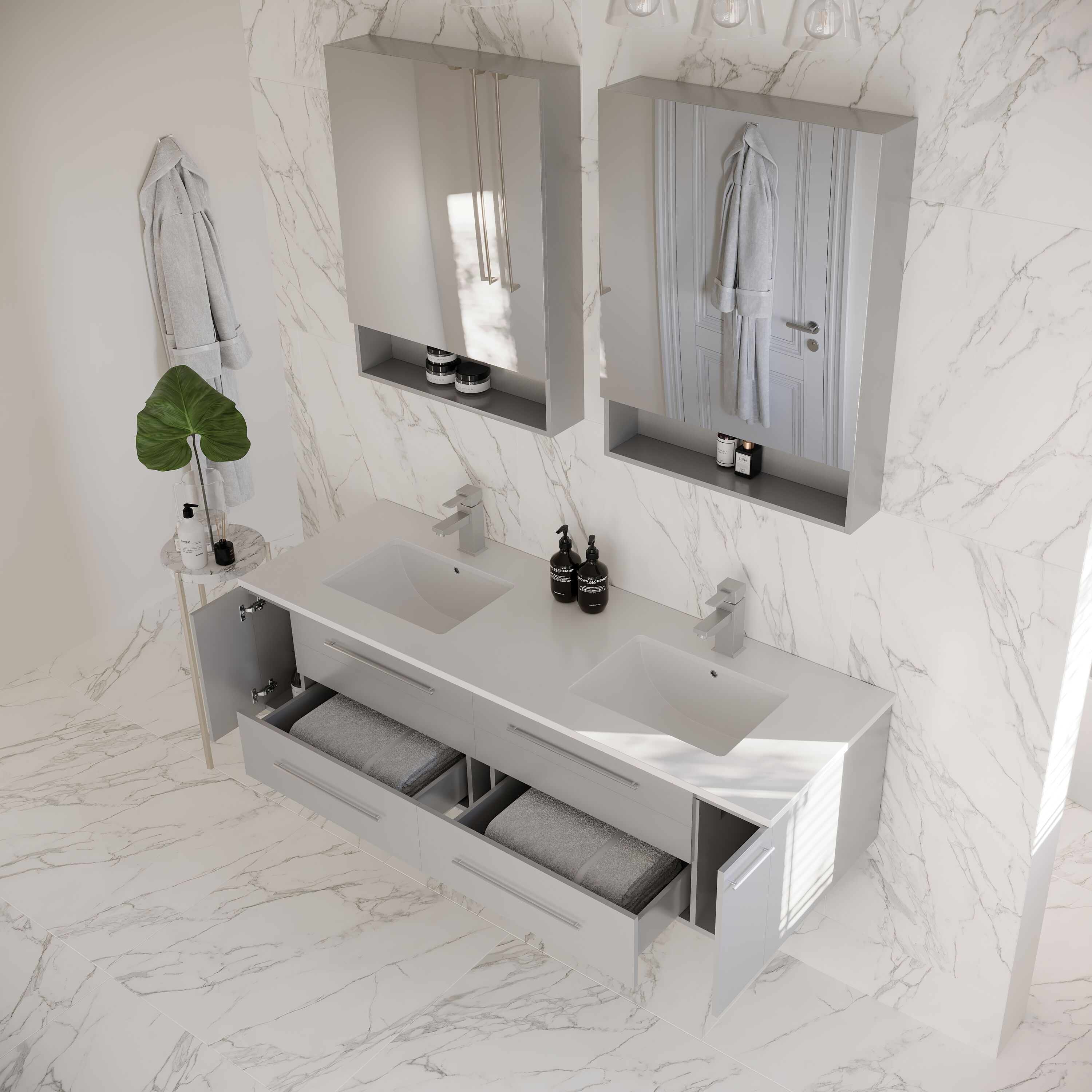 Fresca FVN6160GR-UNS-D Bath-Vanity-Combo - View #3