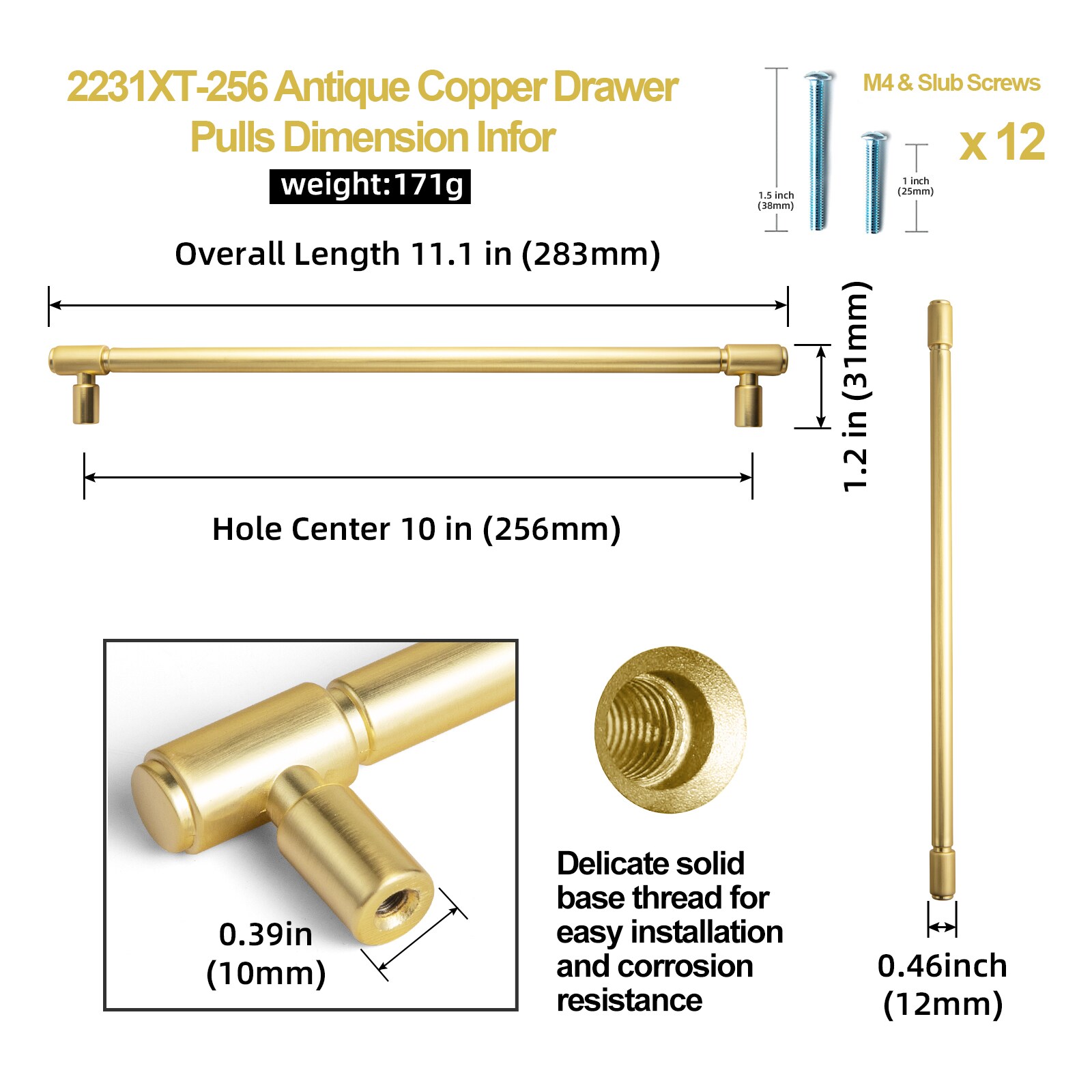 Miaokesen 2231XT-256 Cabinet-Pulls - View #2