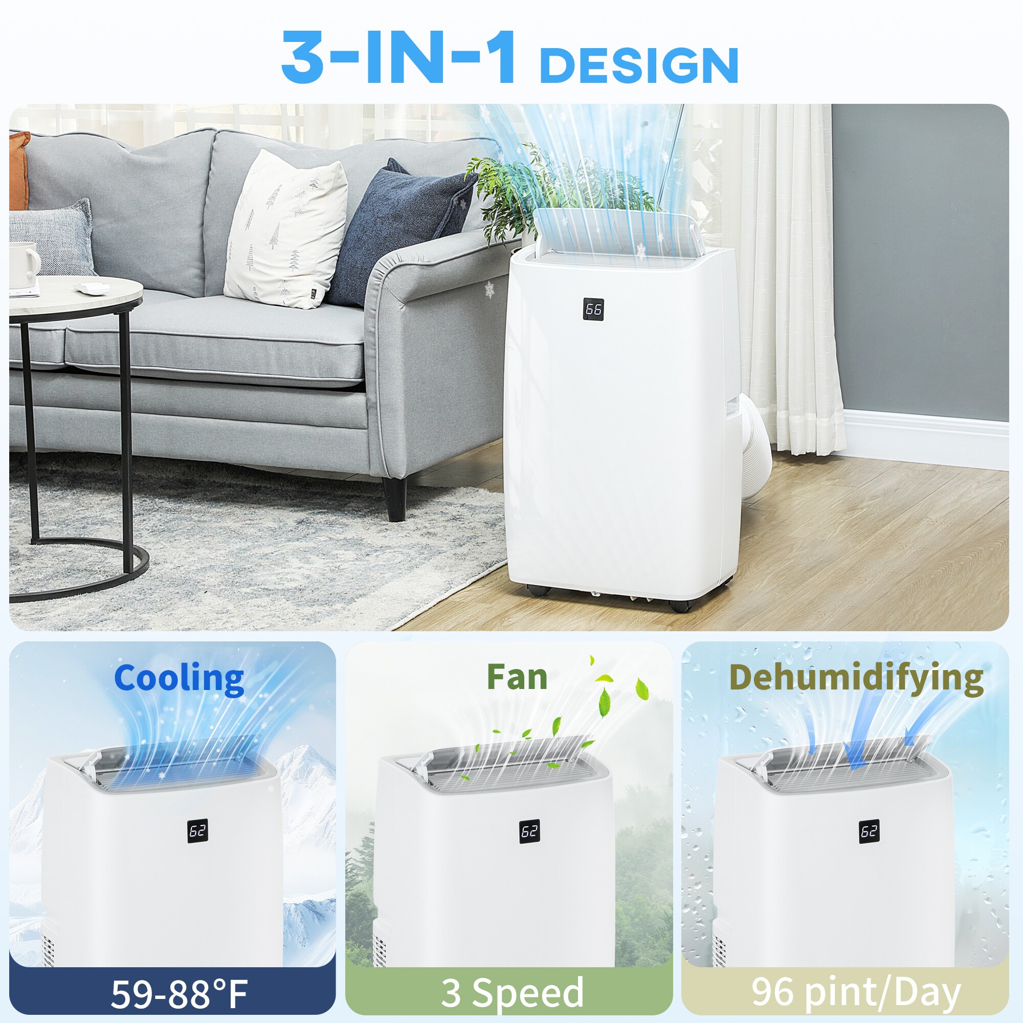 HomCom 823-069V81WT Portable-Air-Conditioners - View #9