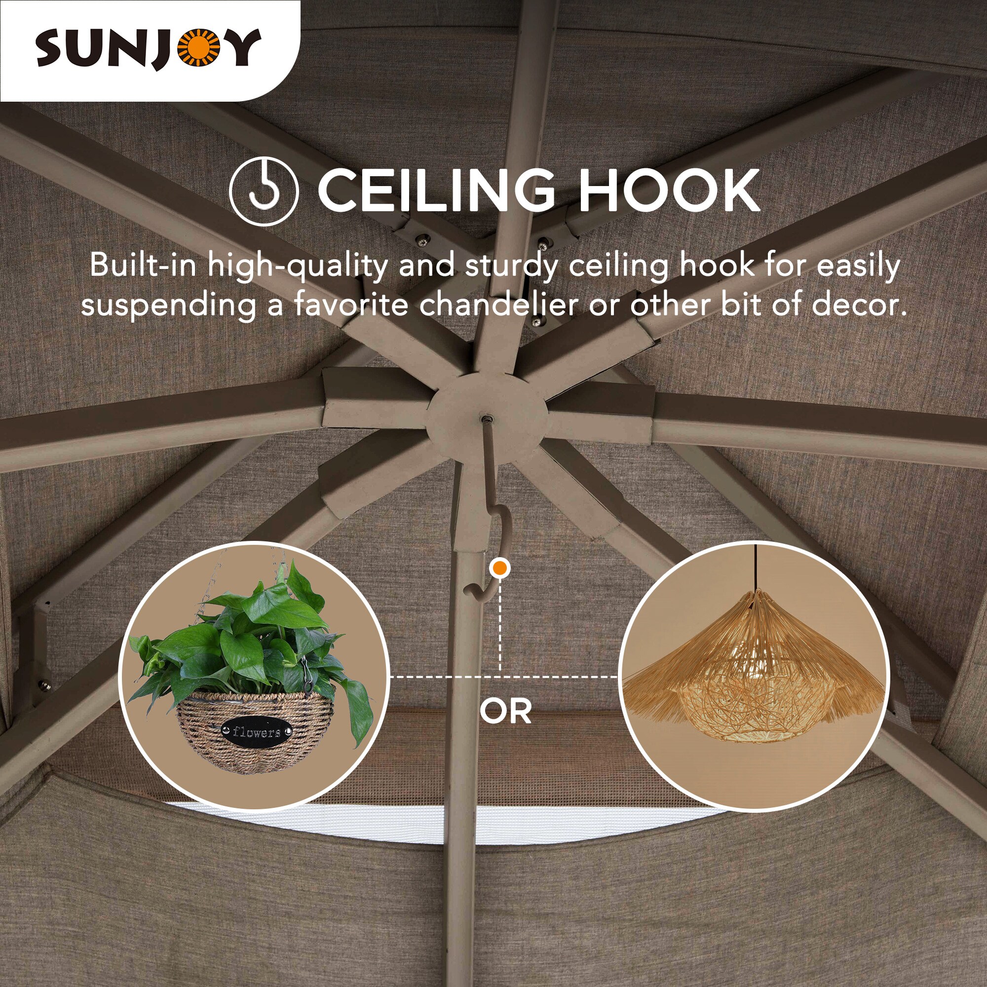 Sunjoy A101012801 Wood-Resin-Gazebos - View #6