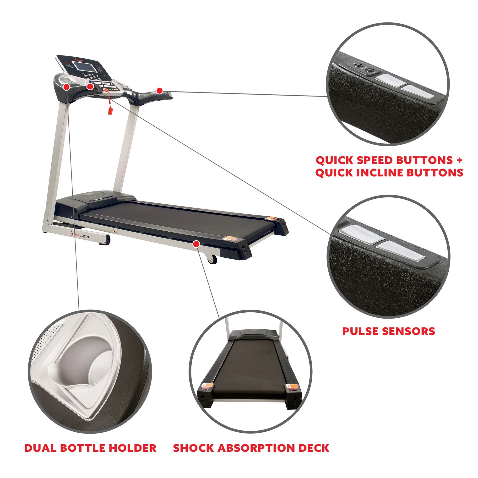 Sunny Health & Fitness SF-T7724 treadmills - View #3