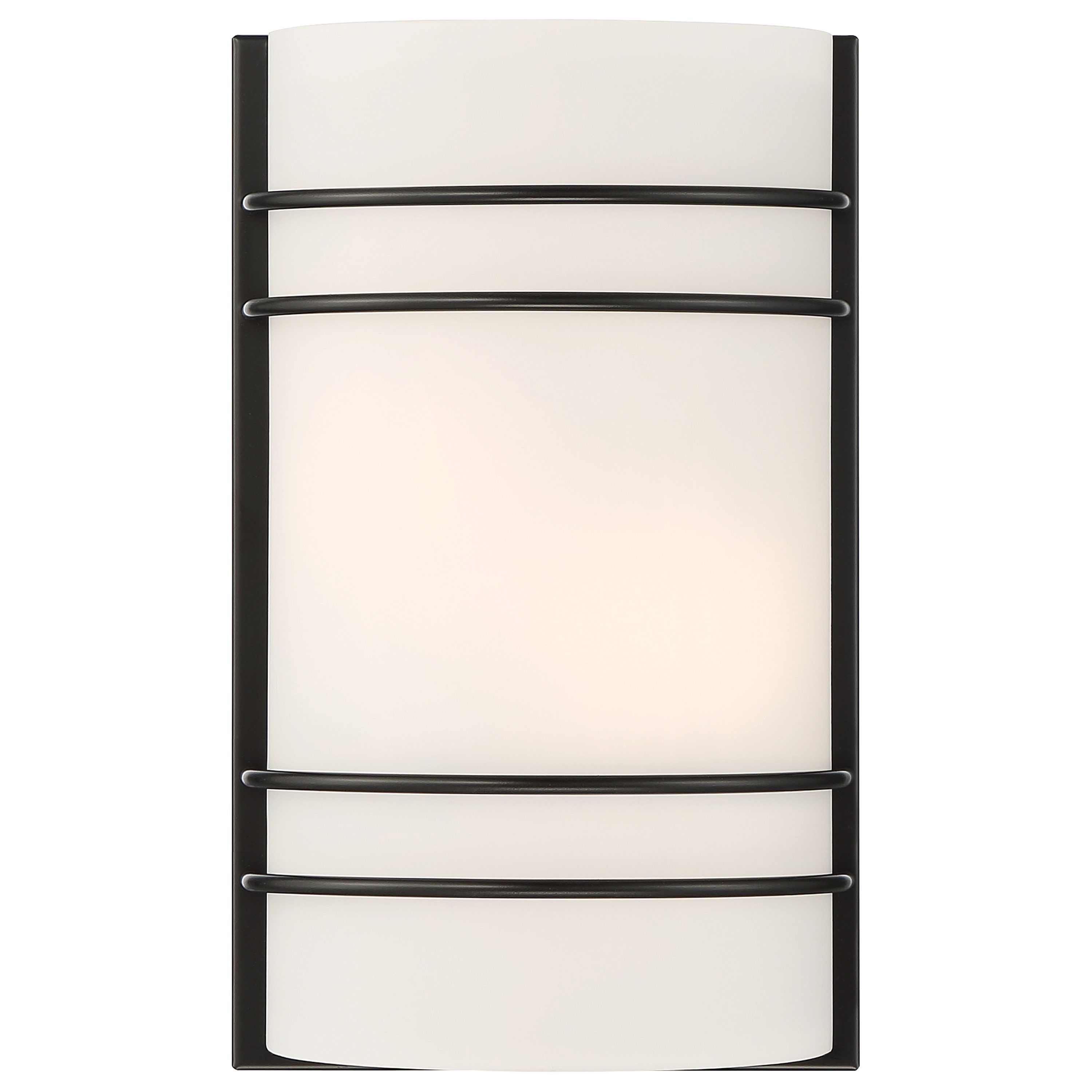 Matte Black Outdoor Dimmable Cylinder LED Wall Sconce