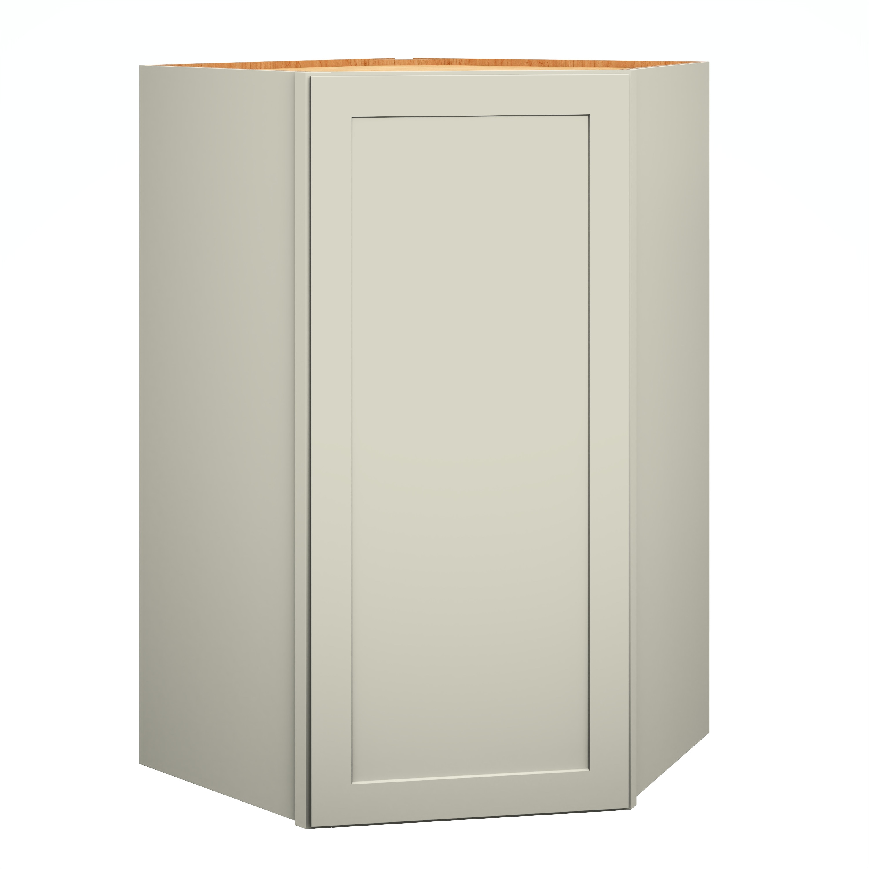 Diamond Express Jamestown 42-in W x 42-in H x 24-in D Regatta Blue Diagonal Corner Wall Fully Assembled Plywood Cabinet (Recessed Panel Shaker Style)