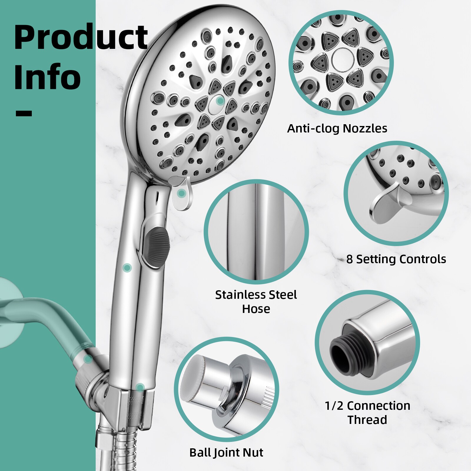 Cobbe LSKSHS0809C Fixed-Showerhead - View #4