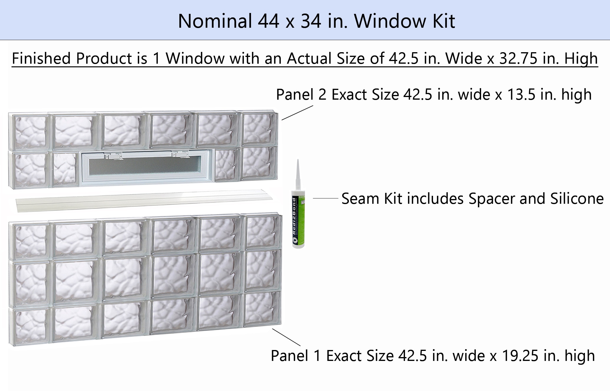 REDI2SET V4434DC Glass-Block-Windows - View #2