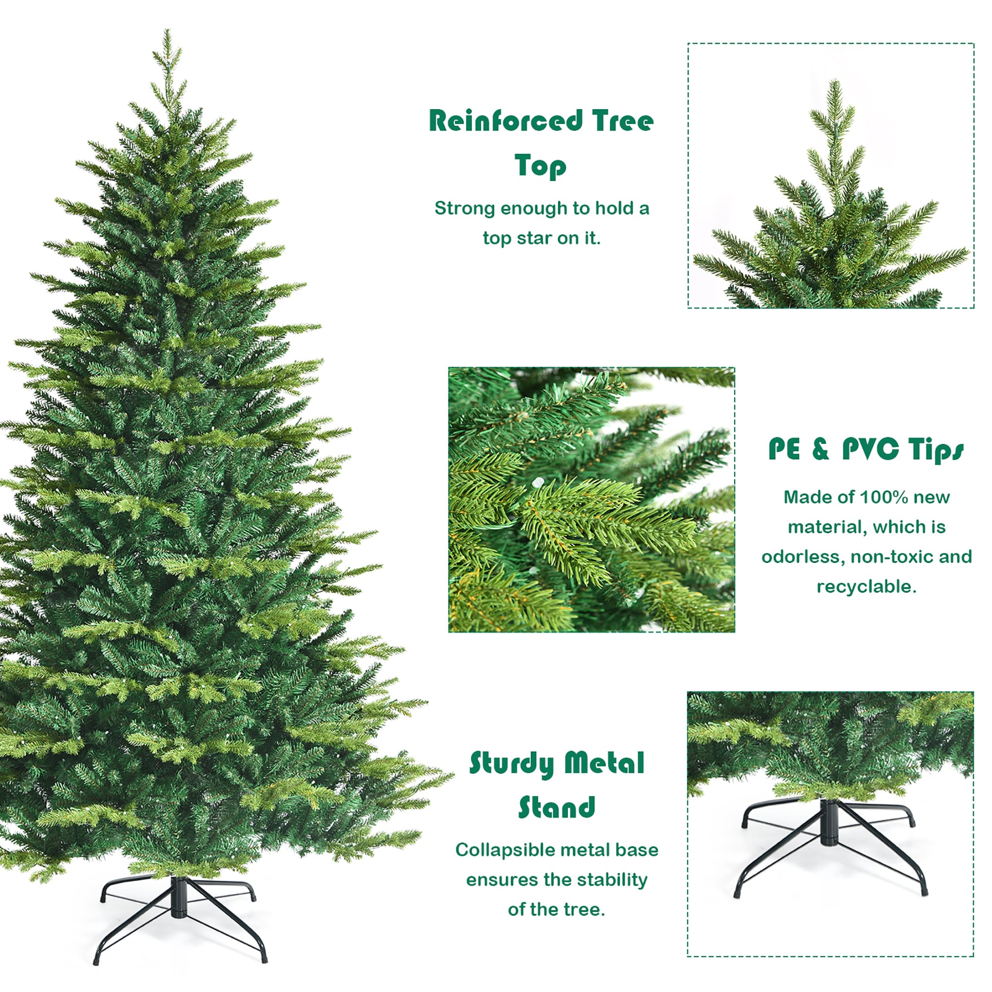 Costway CM23484US Artificial-Christmas-Trees - View #2