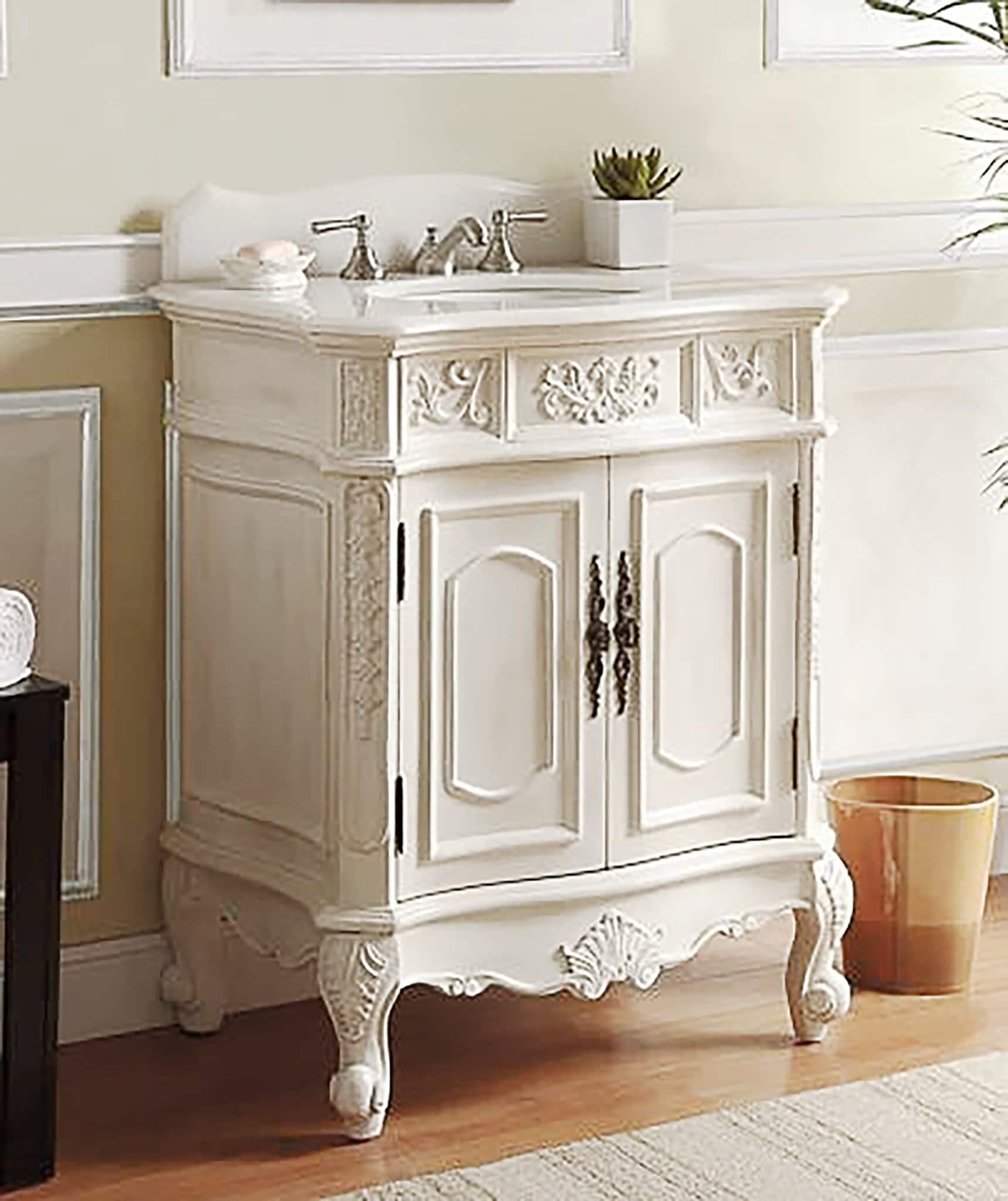 Benton Collection ZK-080W-AW-MIR Bath-Vanity-Combo - View #5