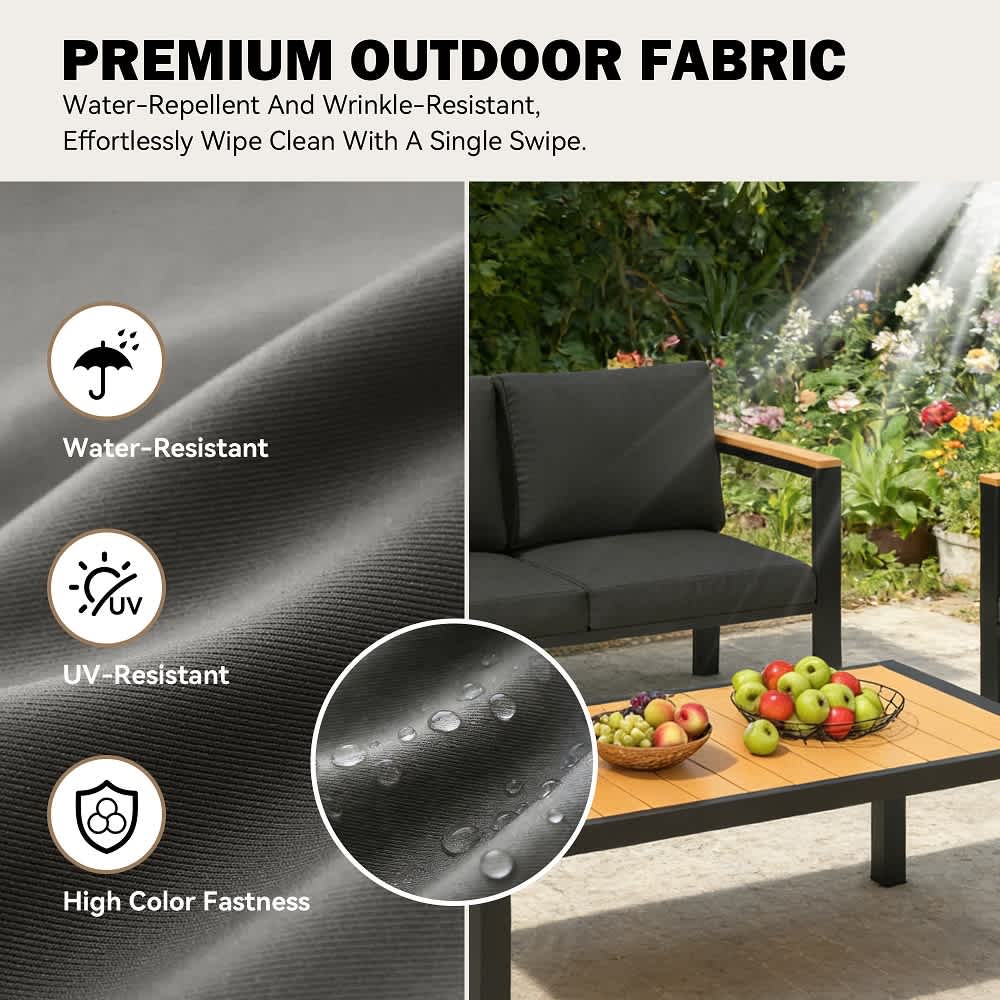 U-HOMY HQOT044+45+48+50BK Patio-Conversation-Sets - View #6