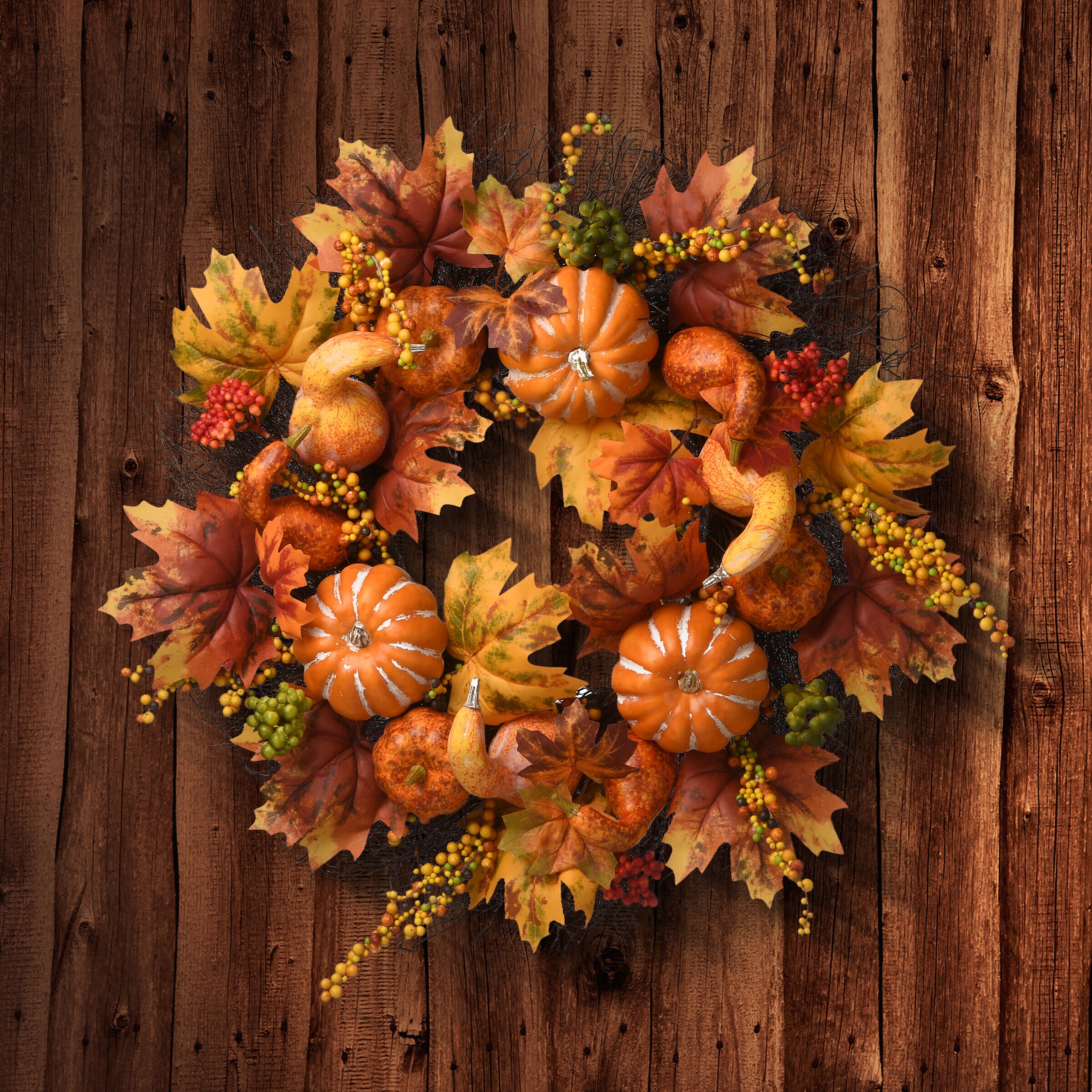 National Tree Company RAHV-20123W-1 Artificial-Thanksgiving-Wreaths - View #2
