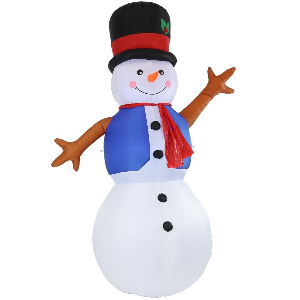 Sunnydaze Decor 10-ft Lighted Snowman Christmas Inflatable in the ...