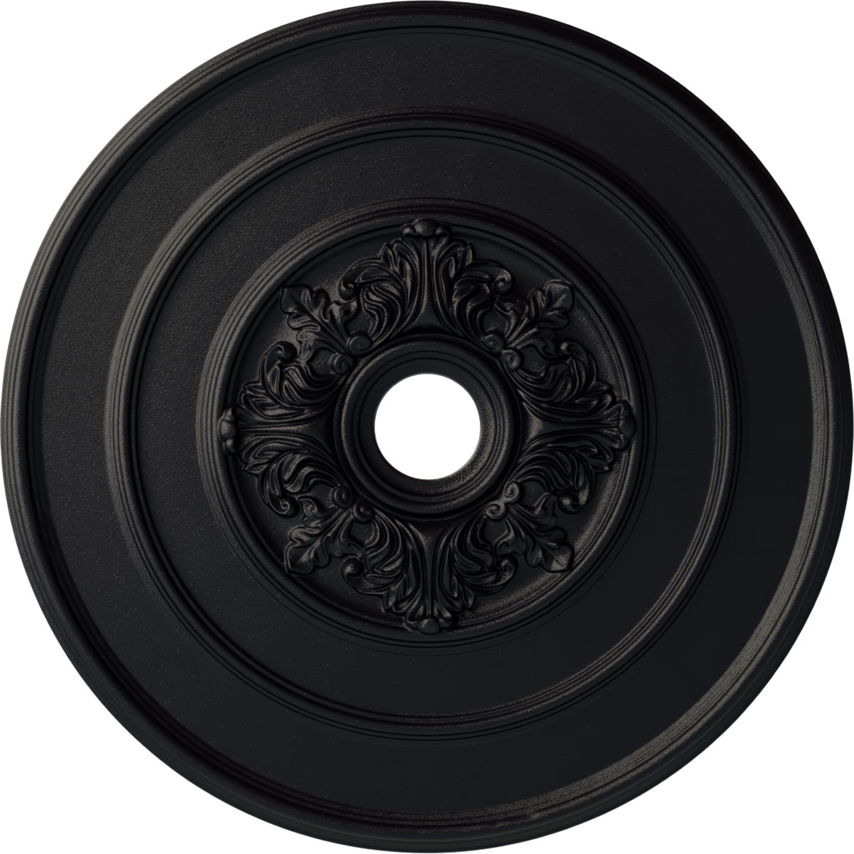 Ekena Millwork CM26TASGS Traditional with Acanthus Leaves 26-in W x 26-in L Painted Steel Gray Polyurethane Whole Ceiling Medallion