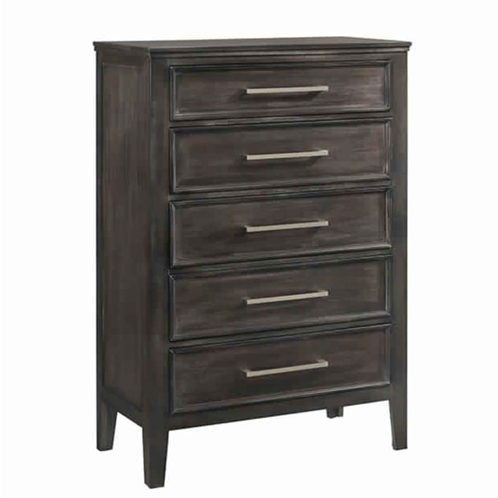 Benzara BM219523 Brown 5-Drawer Accent Chest