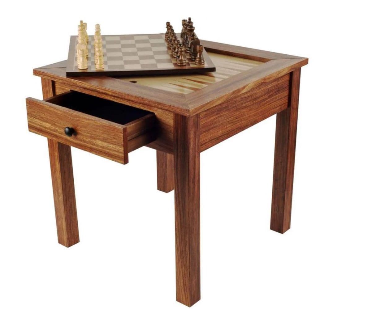Toy Time Chess Board Walnut Book Style with Staunton Chessmen